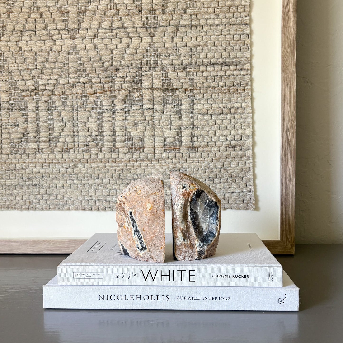 natural brazilian agate bookends