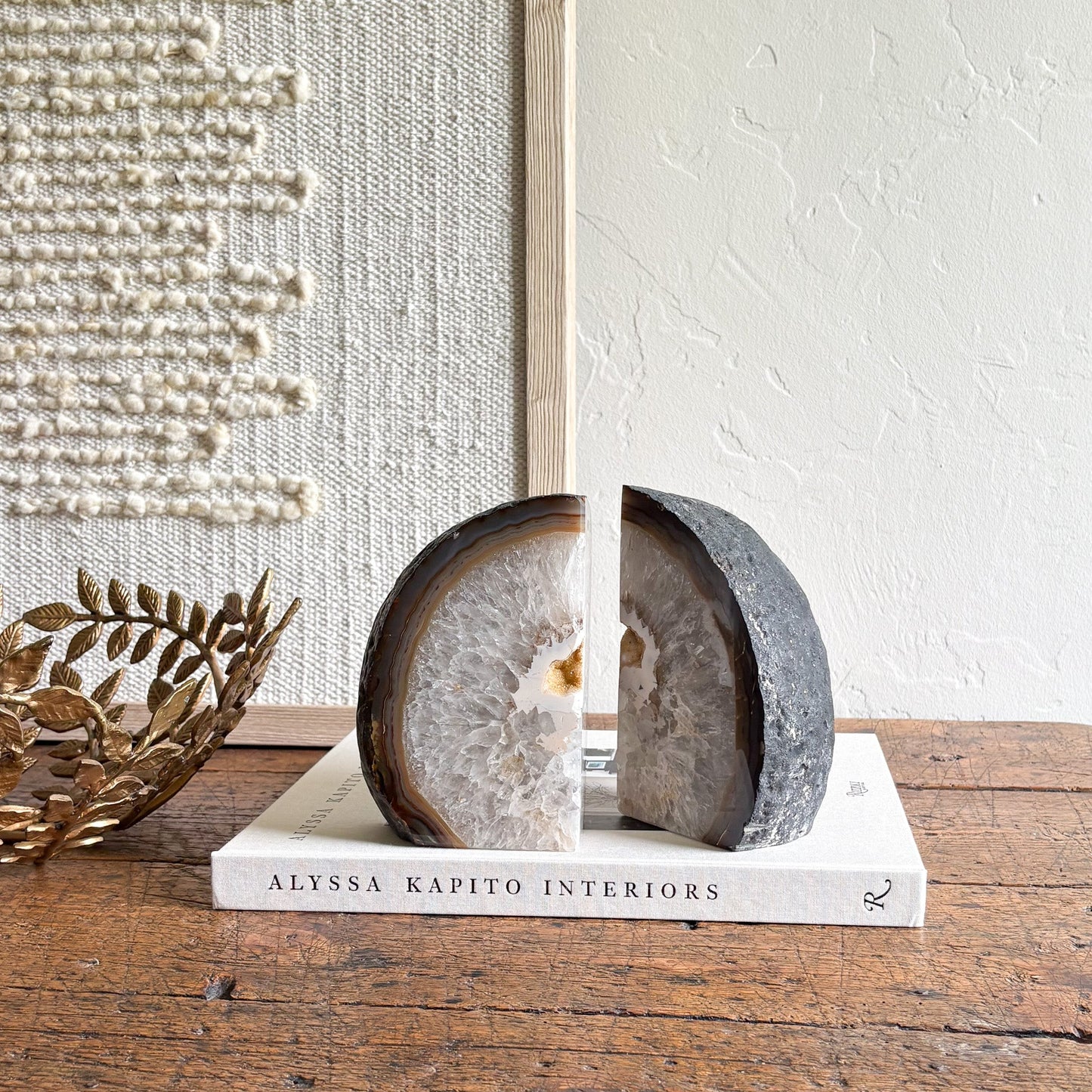 natural stone bookend pair