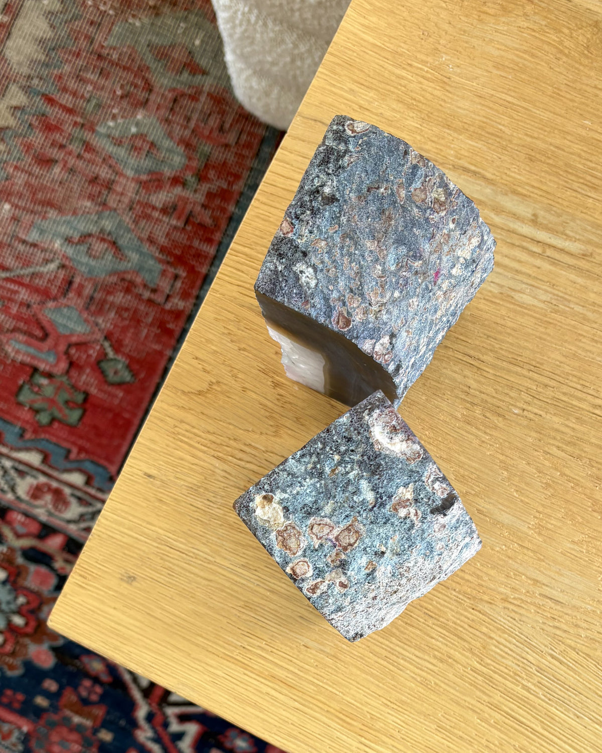 Brazilian Agate Druzy Bookend Pair