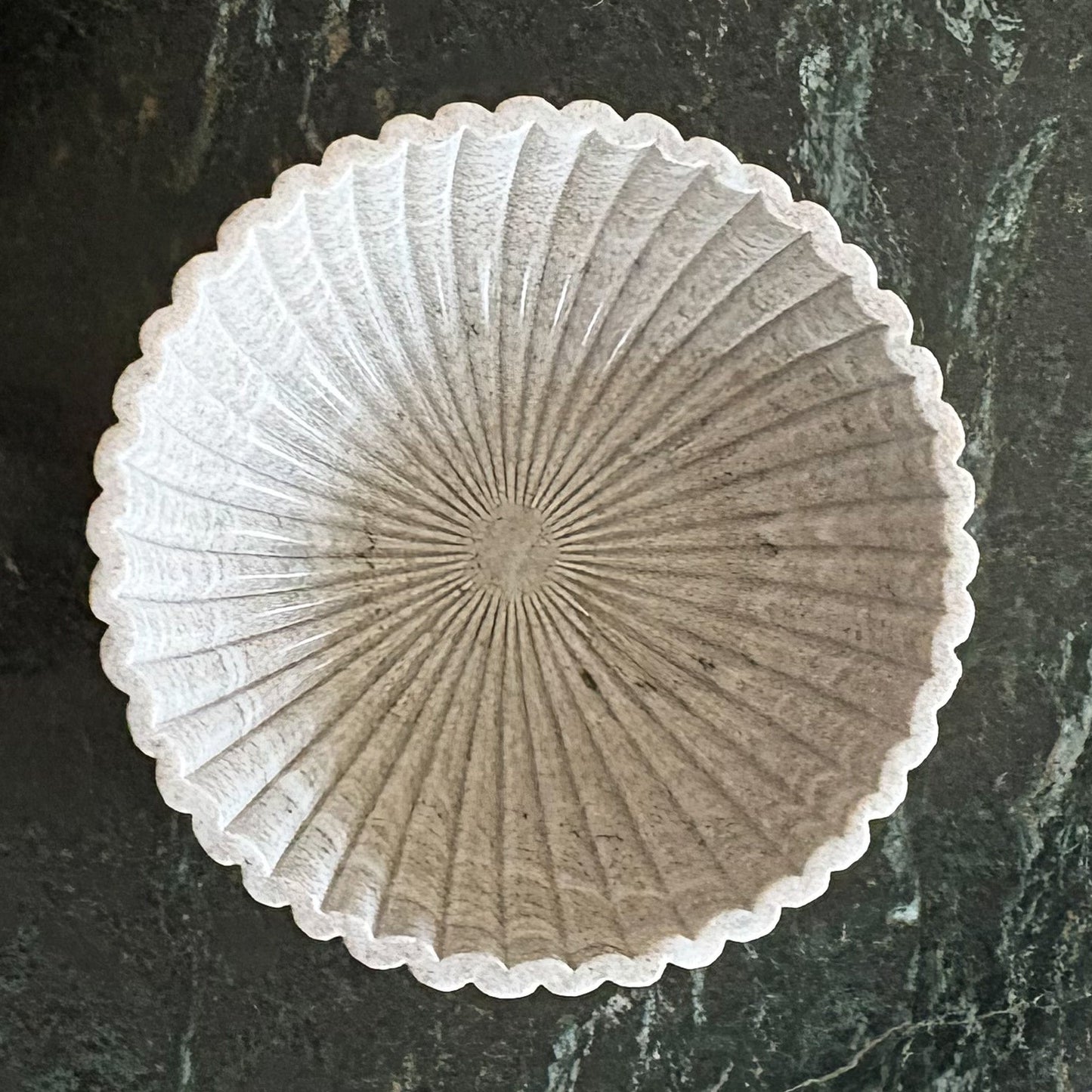 scalloped marble bowl, fluted beige marble coffee table bowl