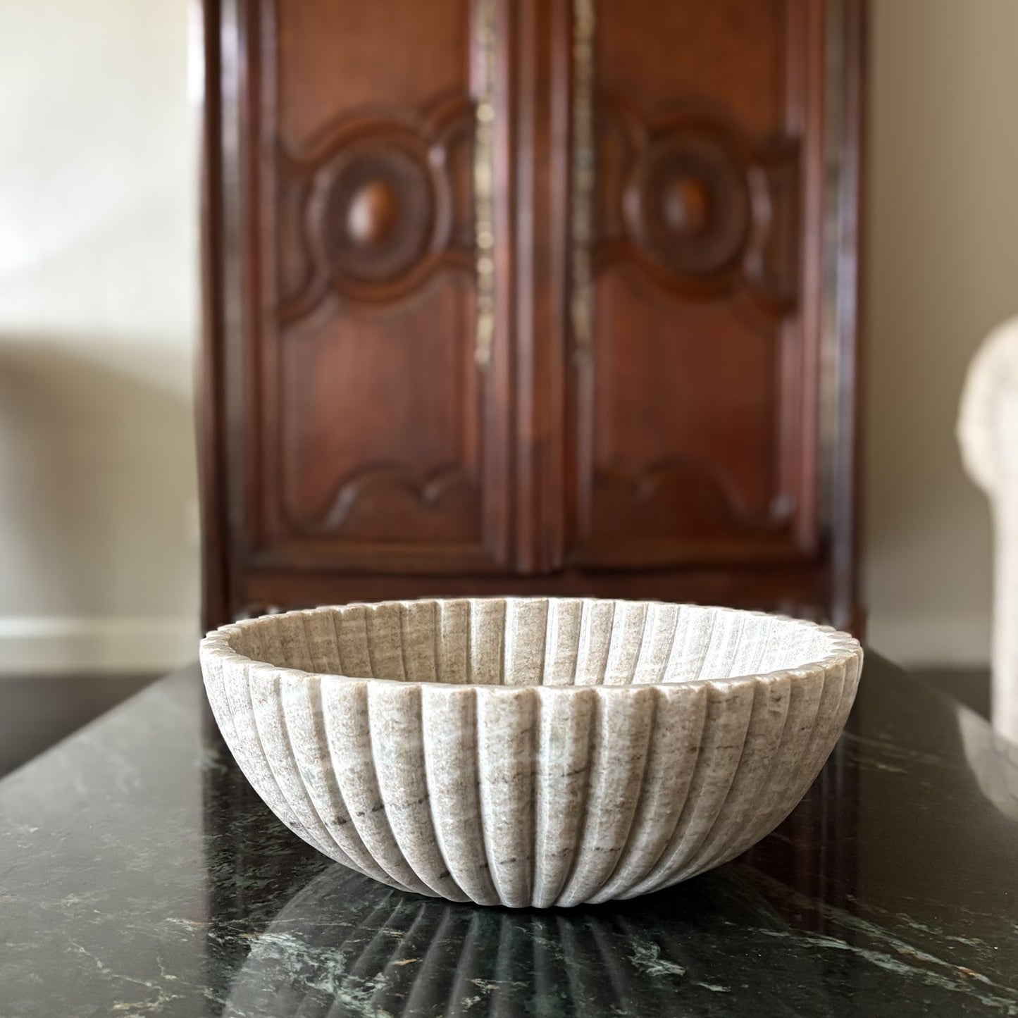 decorative marble bowl, organic home decor