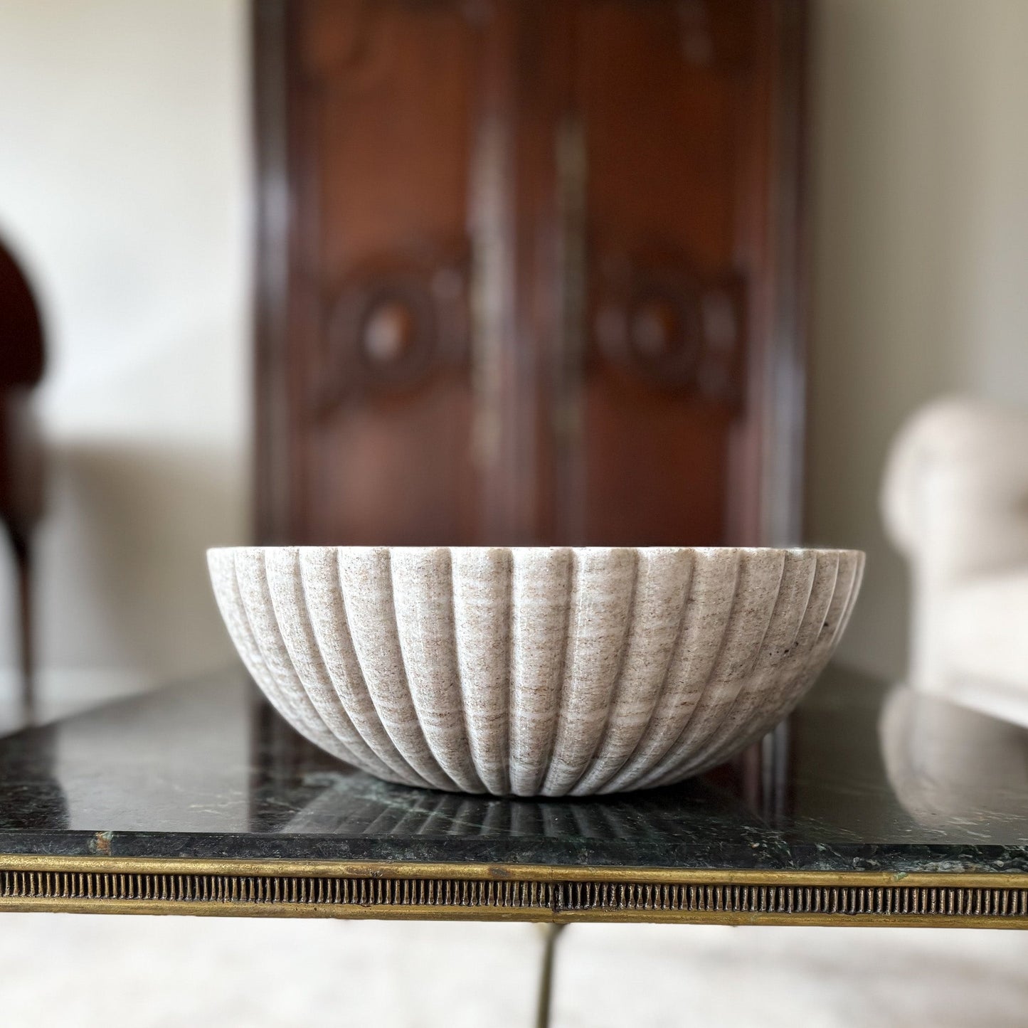 orgniac home accents, natural marble stone bowl