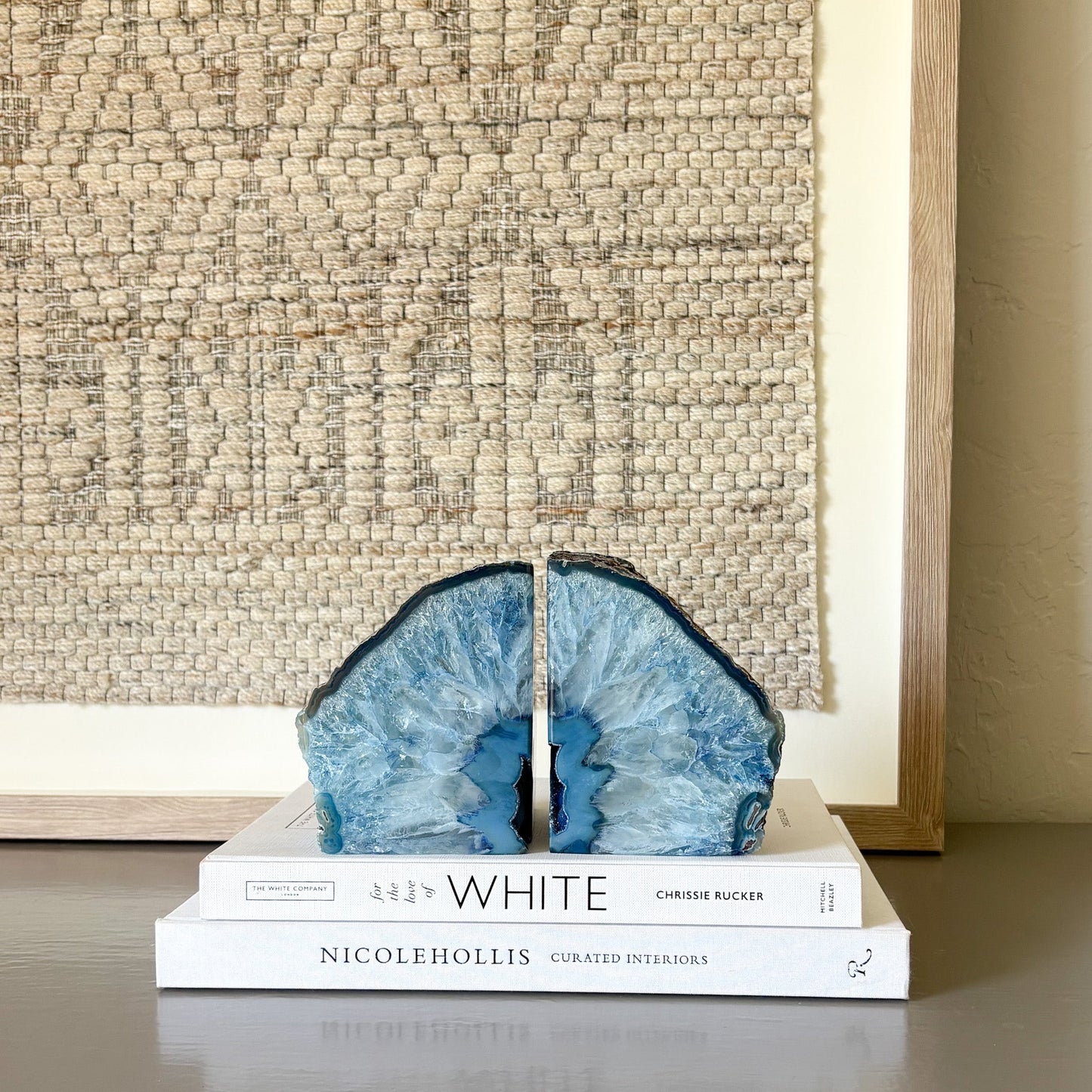 blue geode bookends