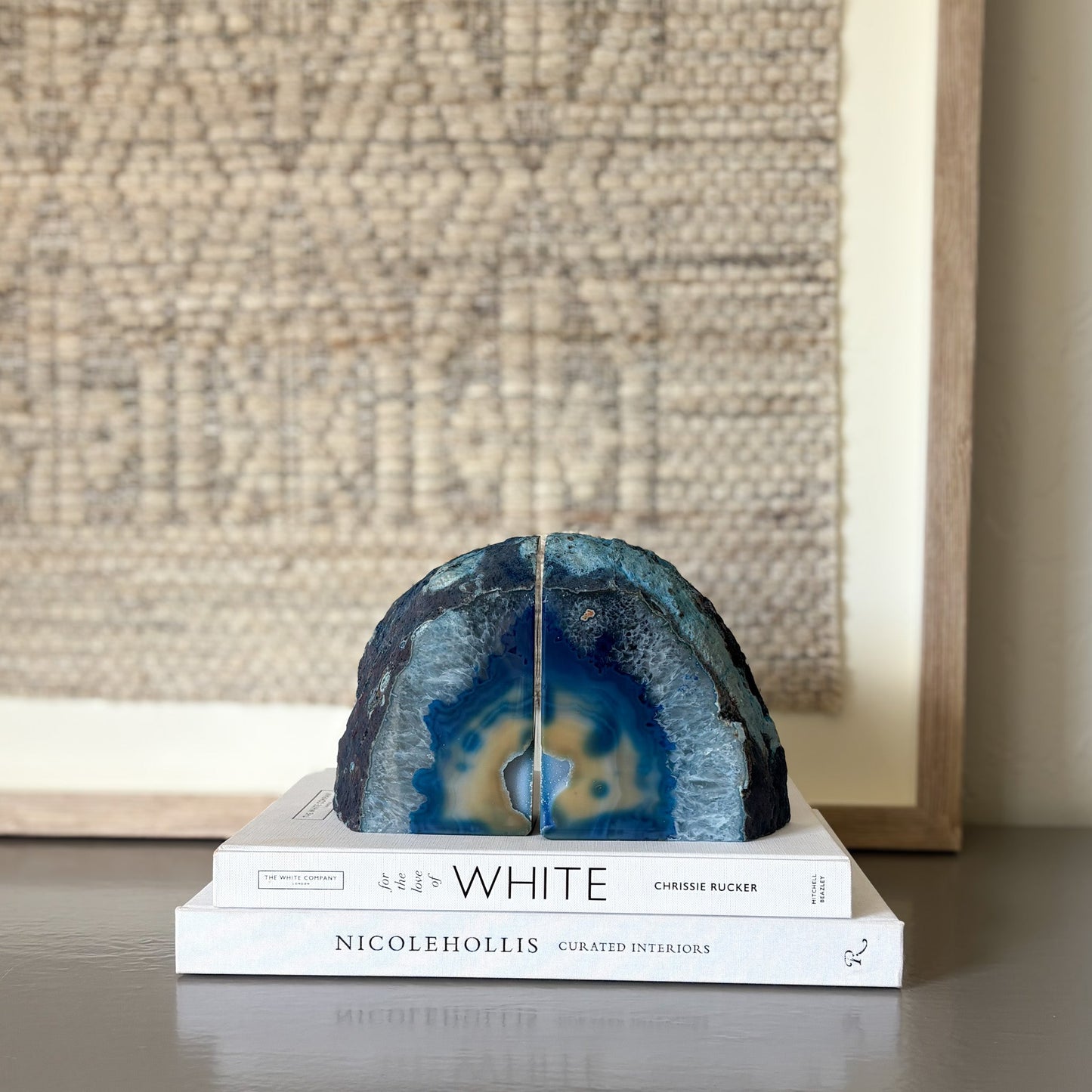 blue stone bookends
