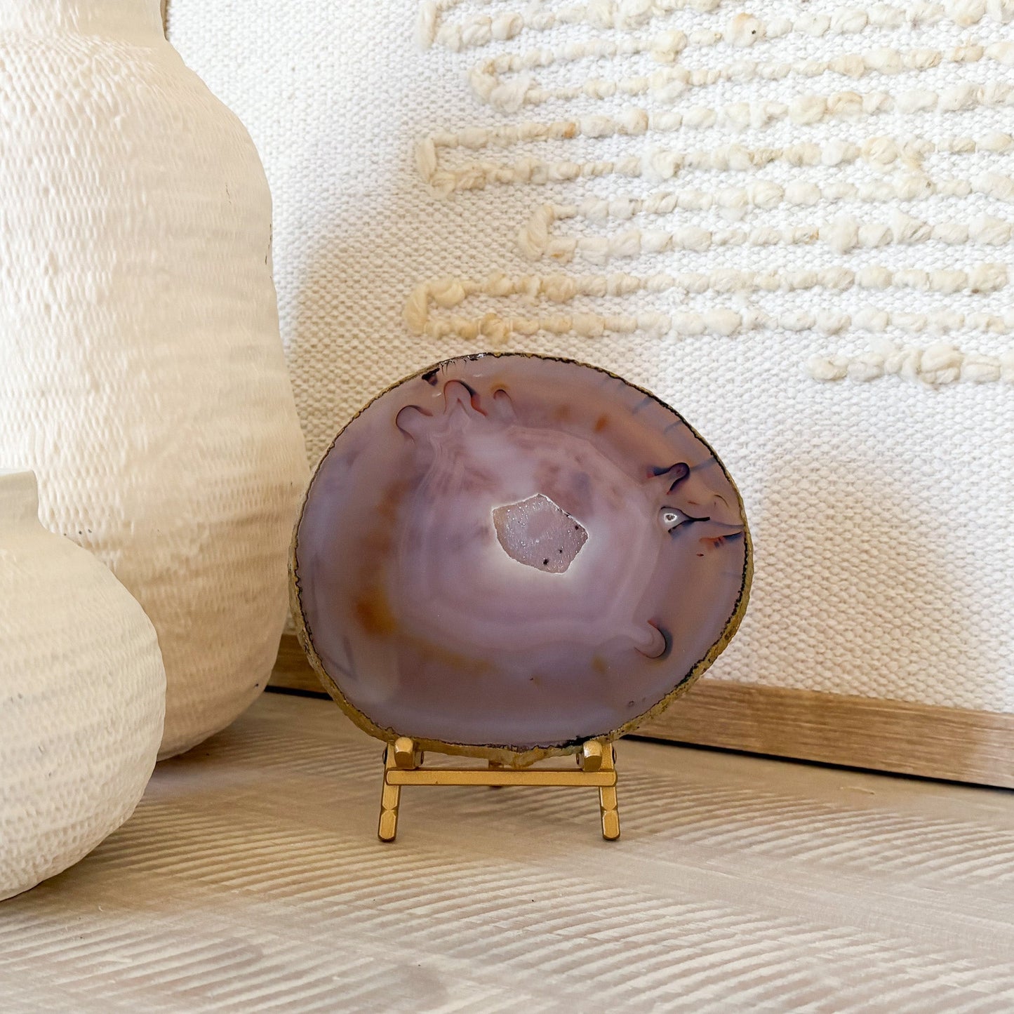 decorative blue agate slice
