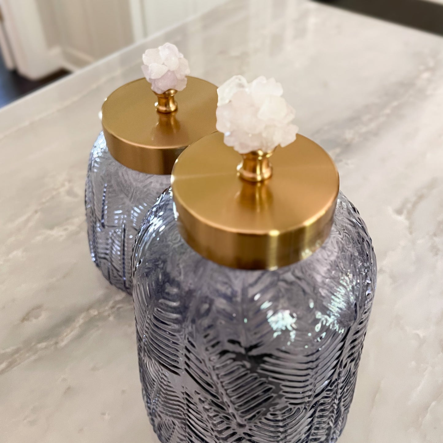 crystal lidded glass dishes