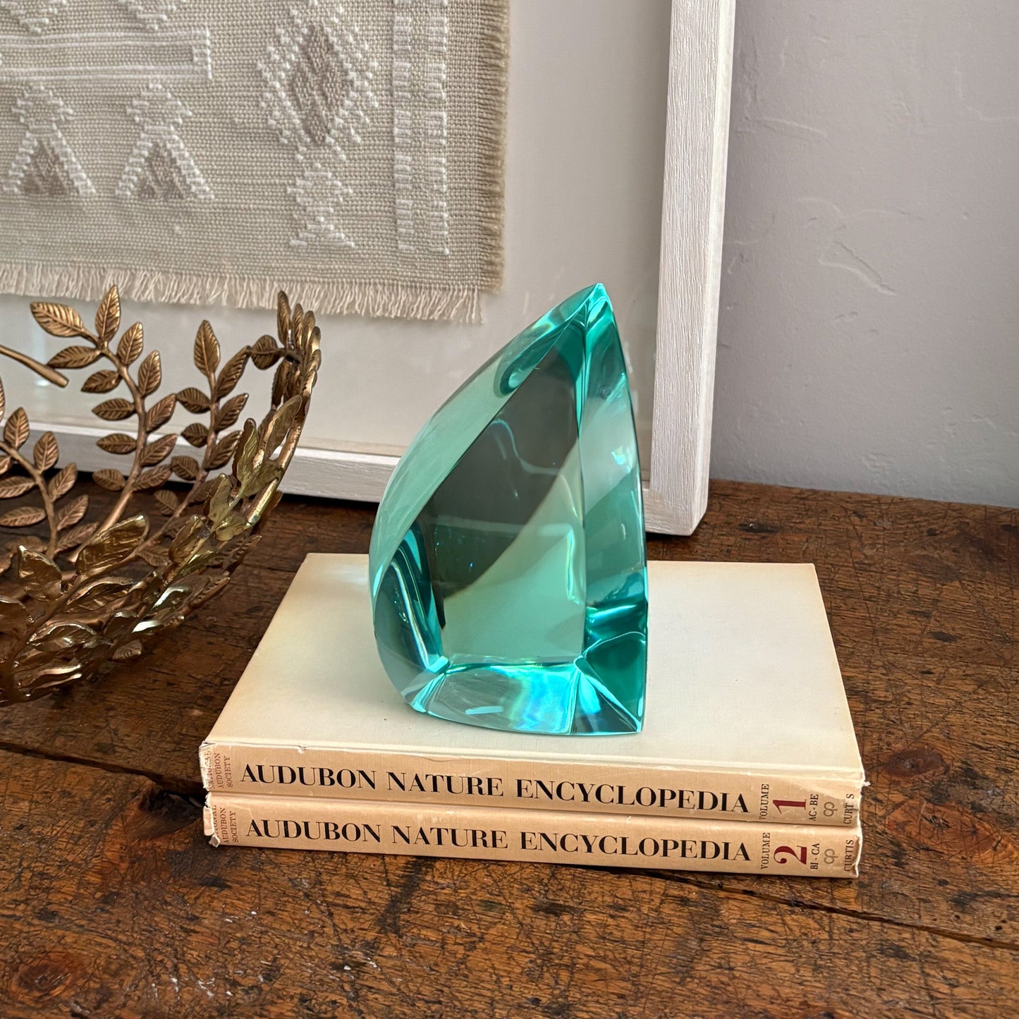 modern green glass home accents