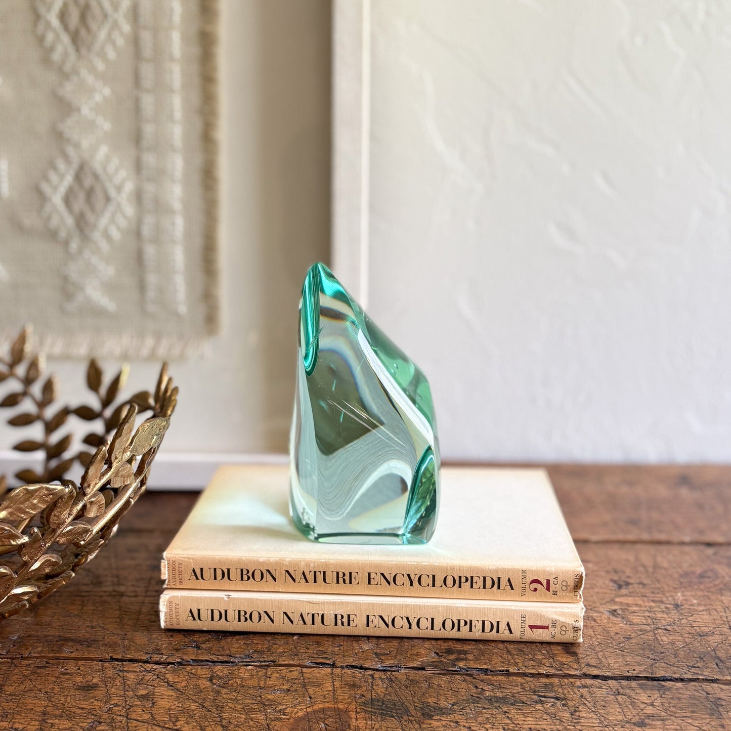 modern green glass home accents
