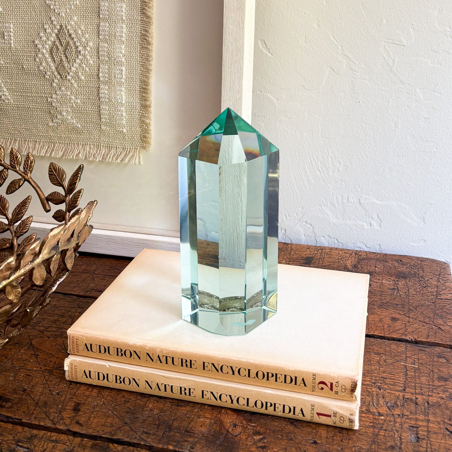 decorative blue green glass point