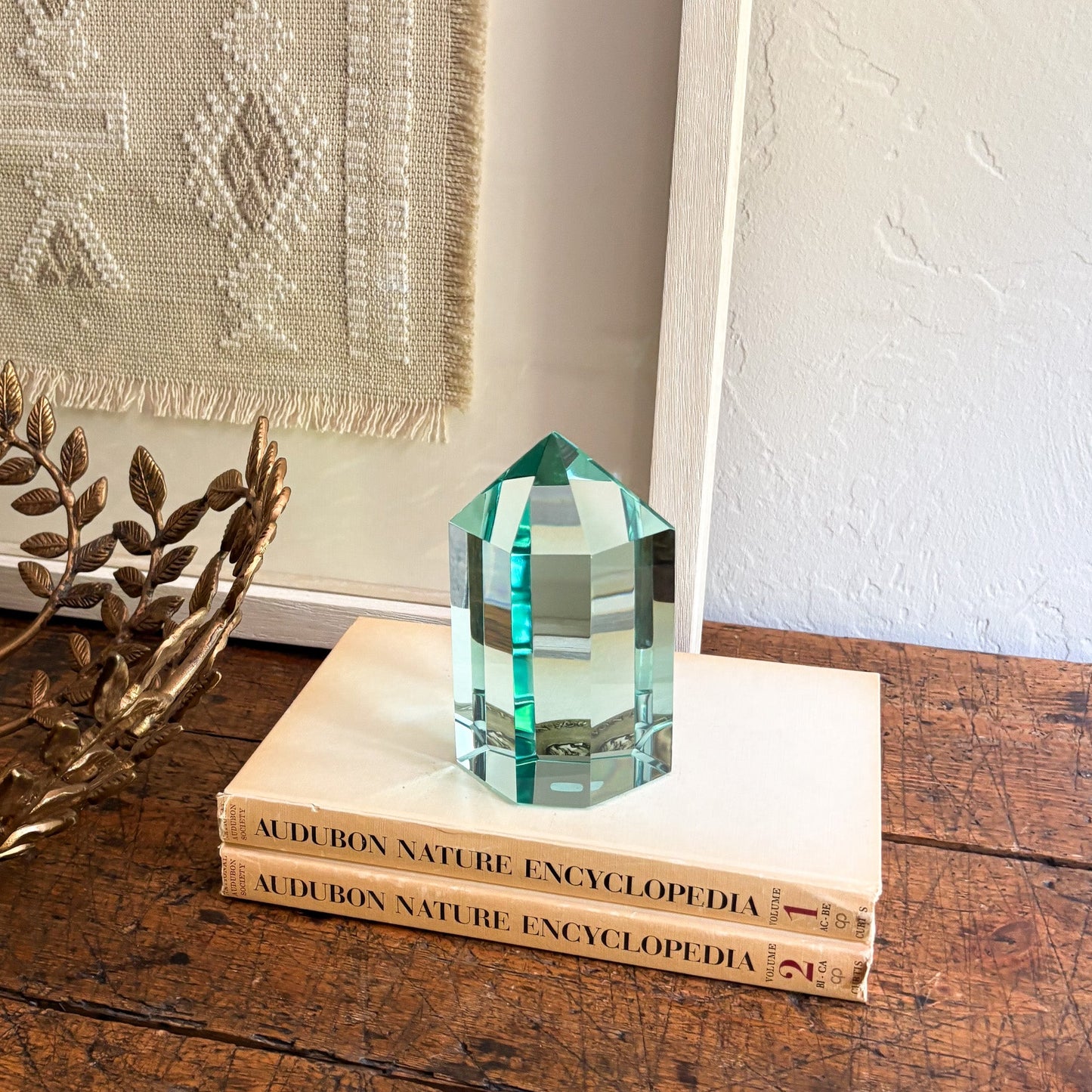 green glass home accents