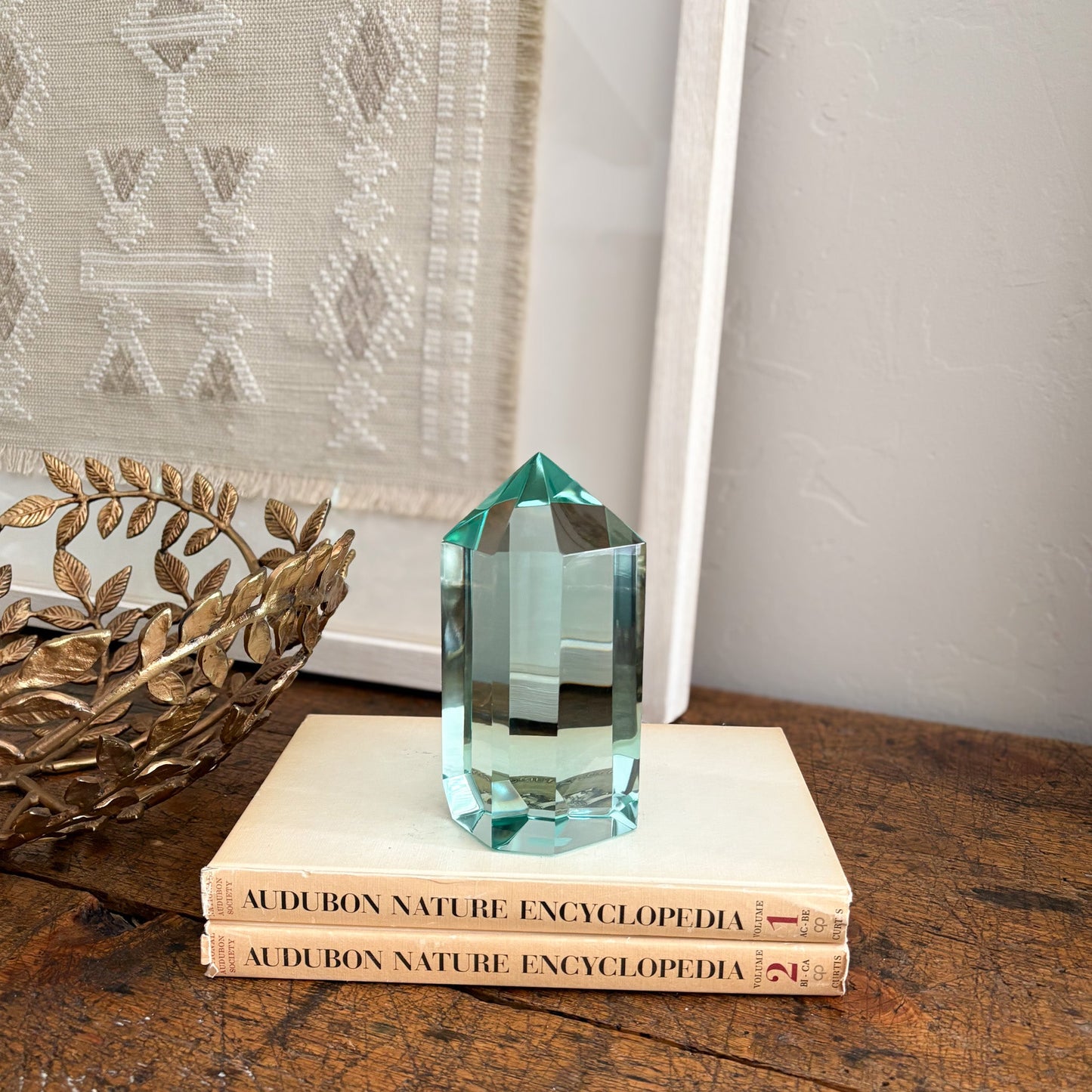 modern green glass home decor, modern organic home decor