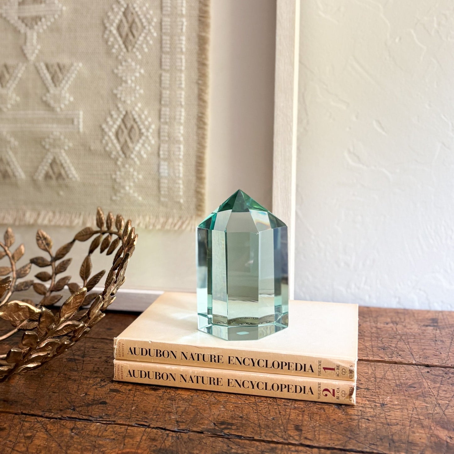 green glass home accents