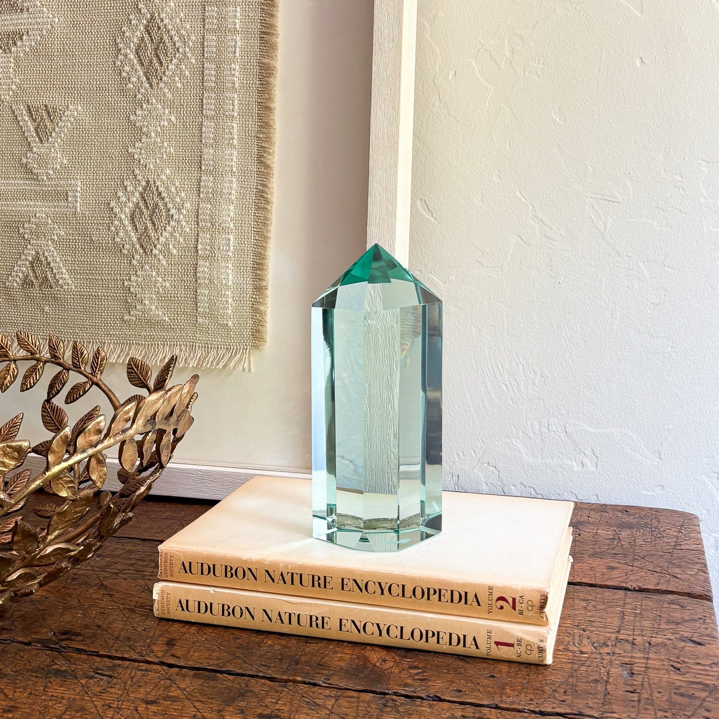 green glass home decor