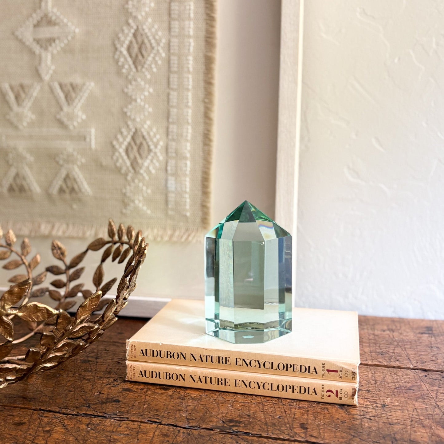 green glass home decor