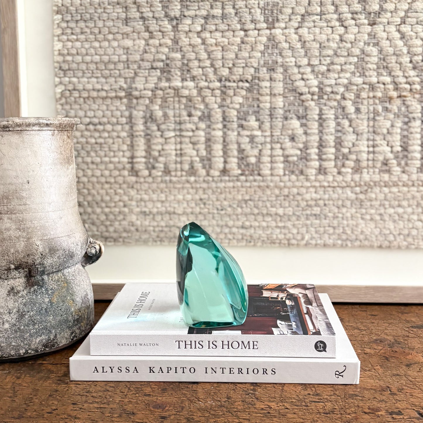 green glass home accents