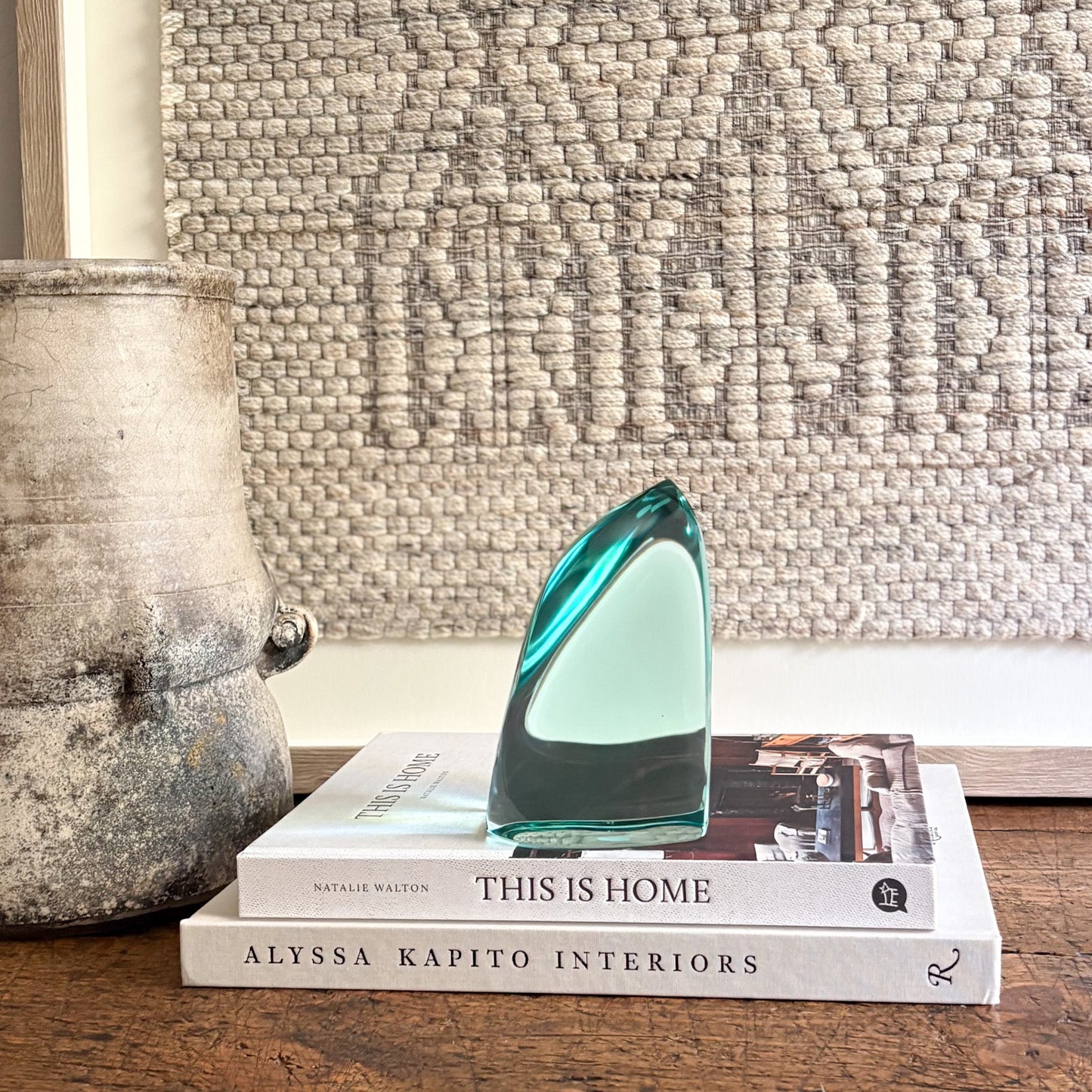 modern green glass home accents