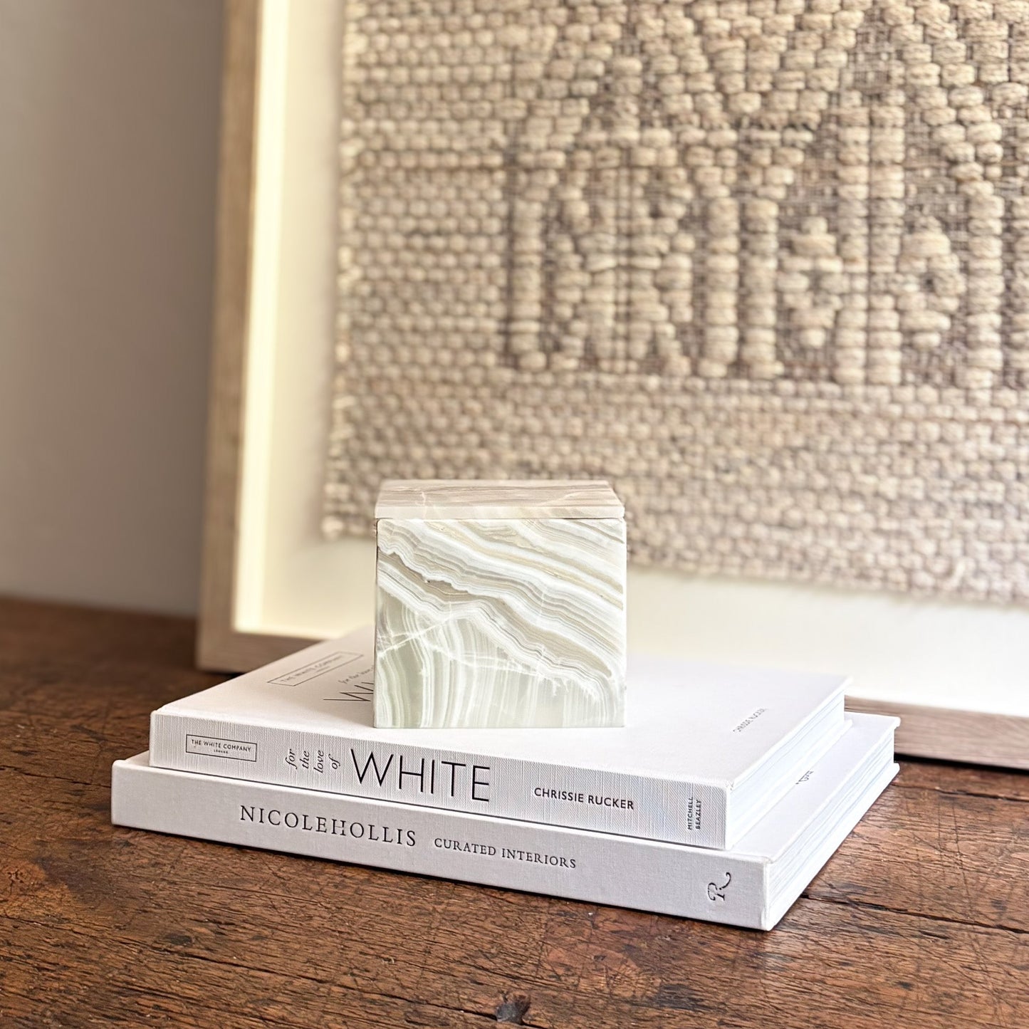 grey and white onyx jewelry box