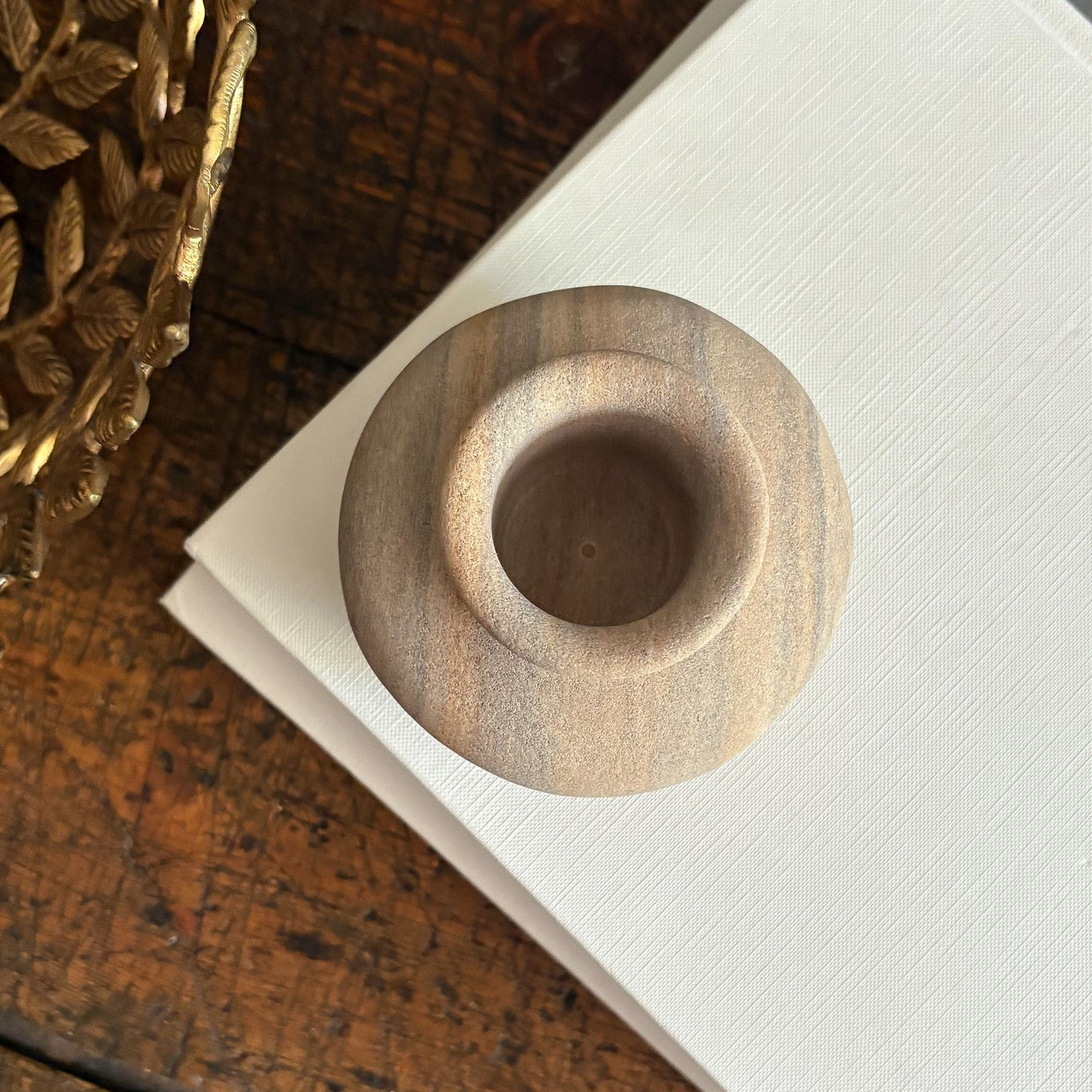 small sandstone vase