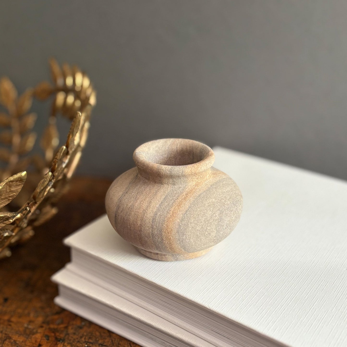 natural stone bud vase