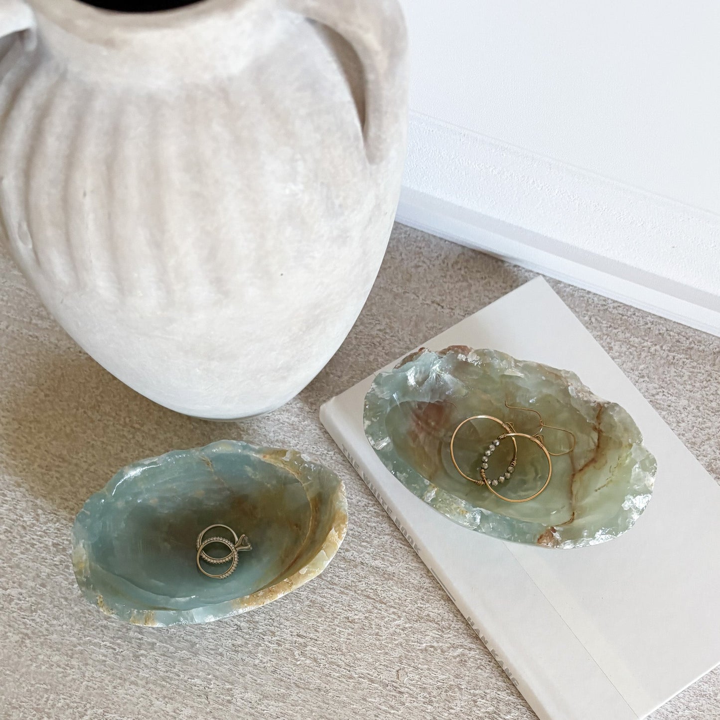 Hand Carved Small Blue Onyx Dish