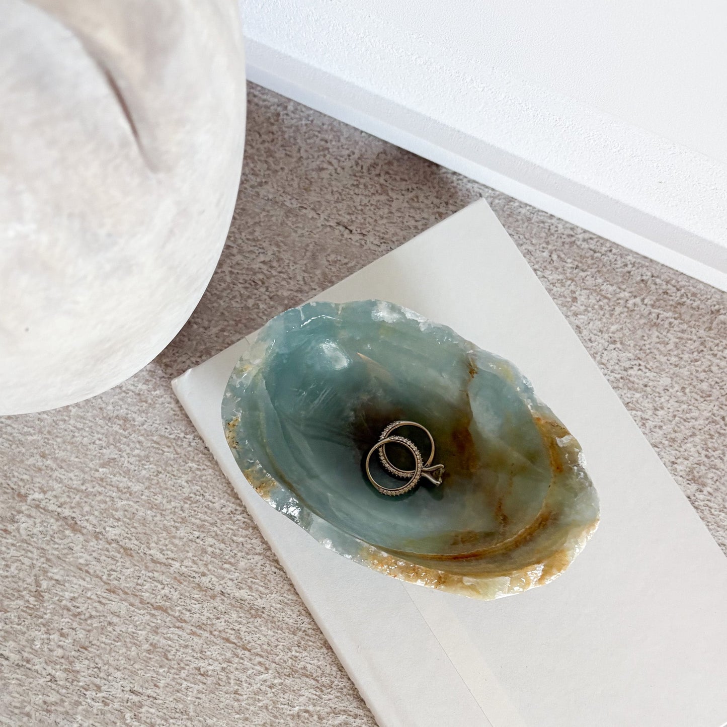 Hand Carved Small Blue Onyx Dish