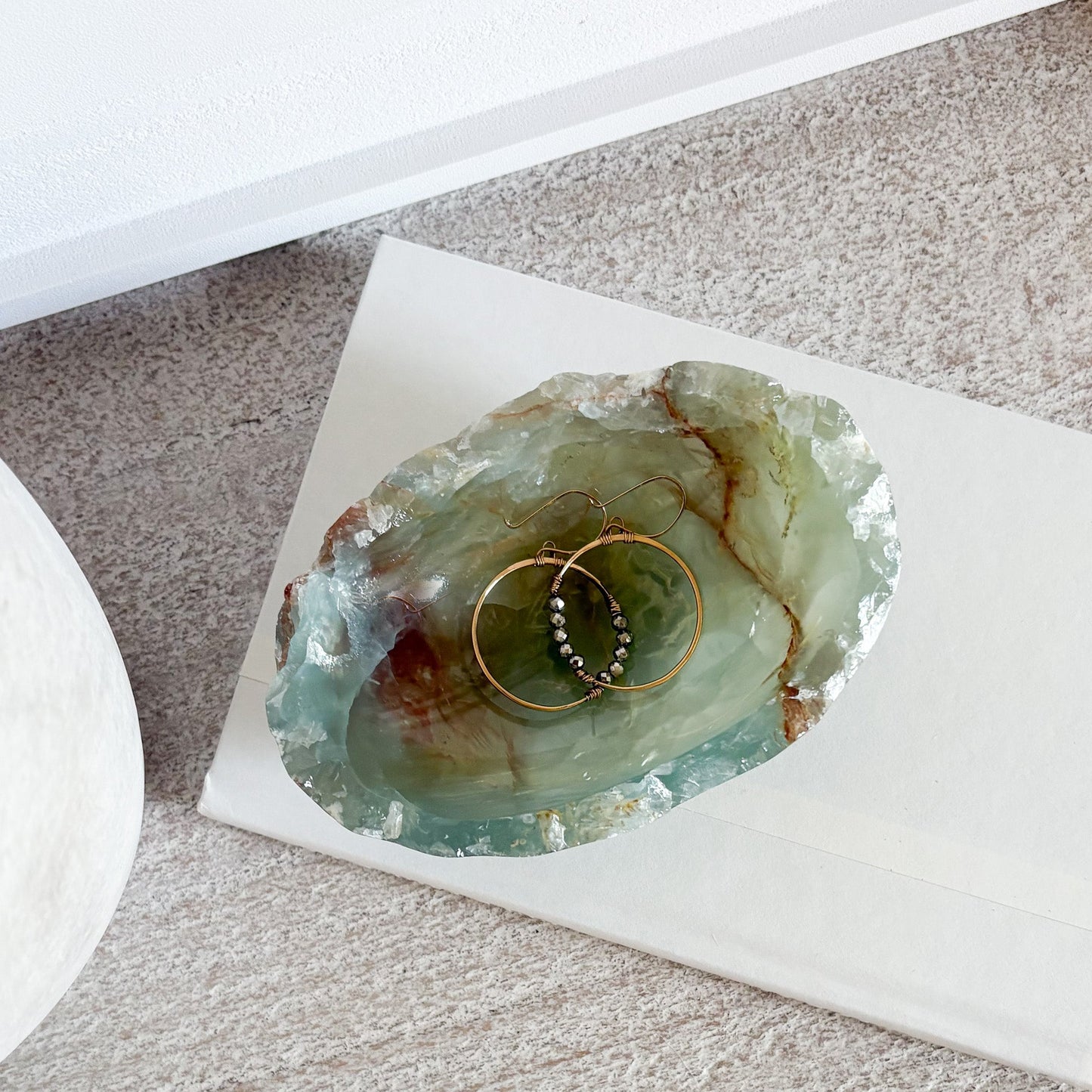 Hand Carved Small Blue Onyx Dish