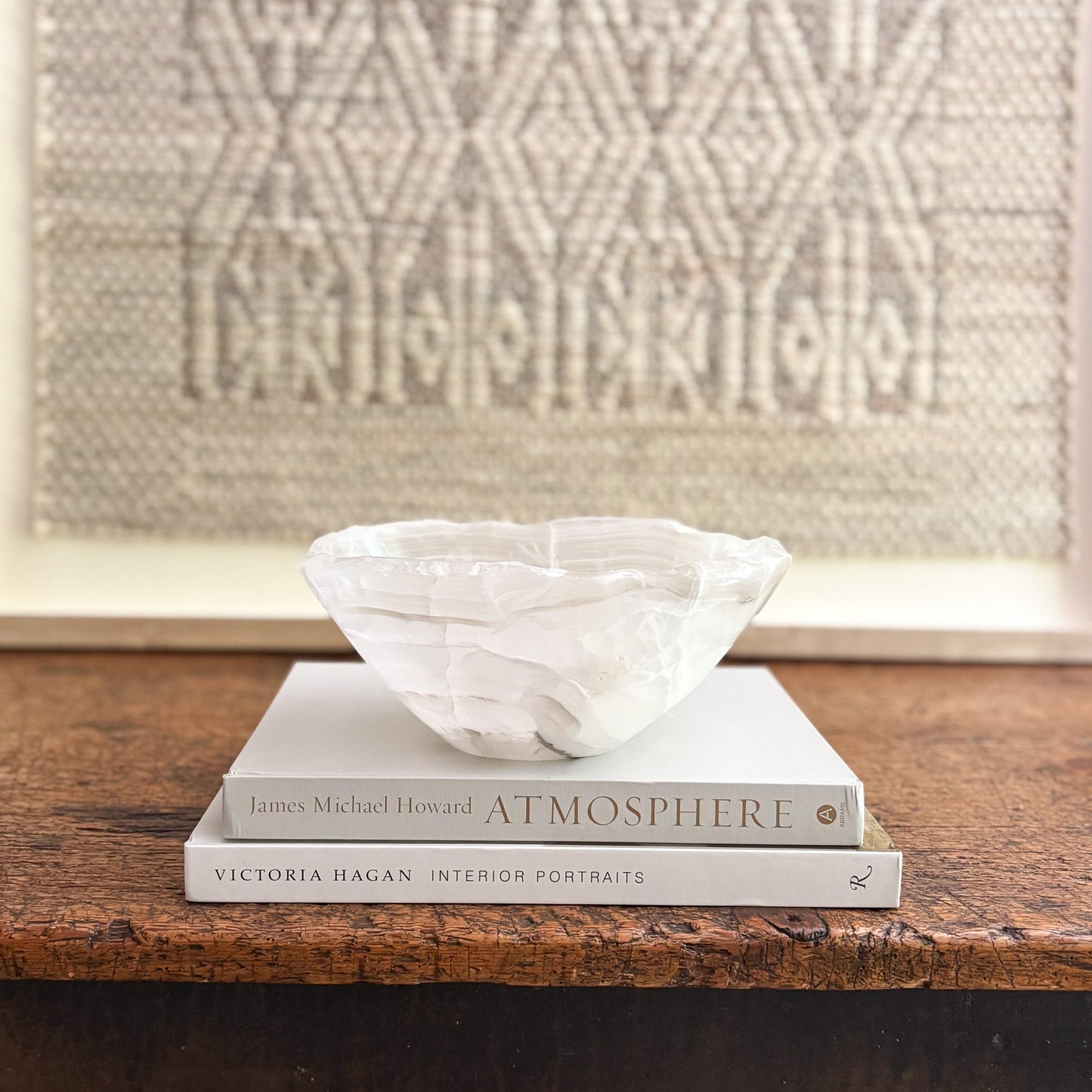 Hand Carved White Onyx Bowl