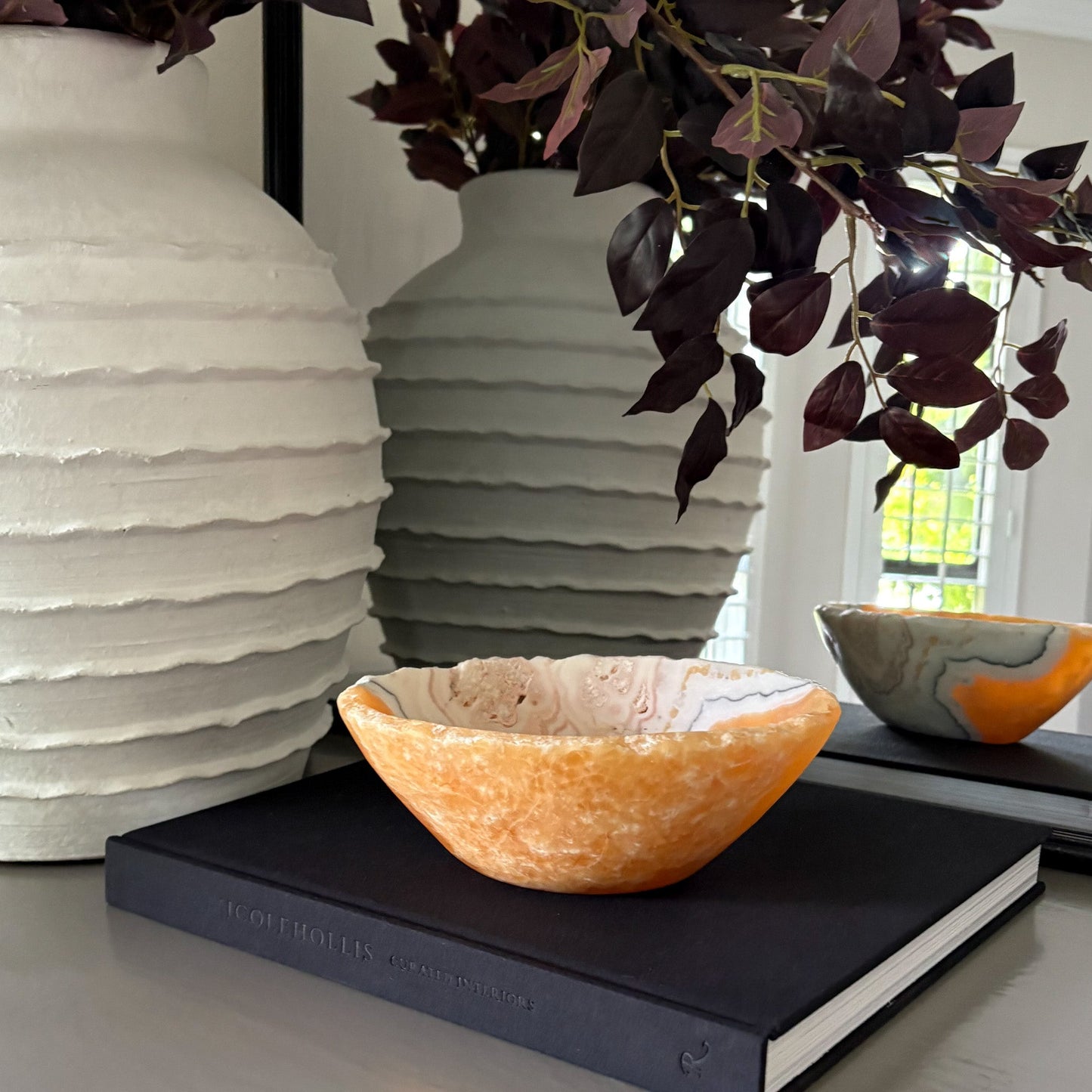 natural zebra onyx bowl