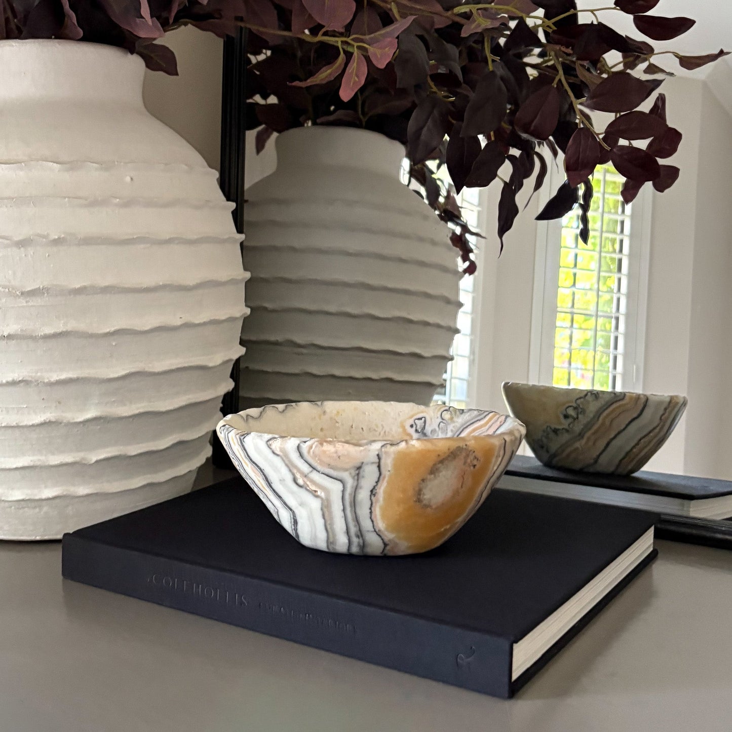 zebra onyx bowl