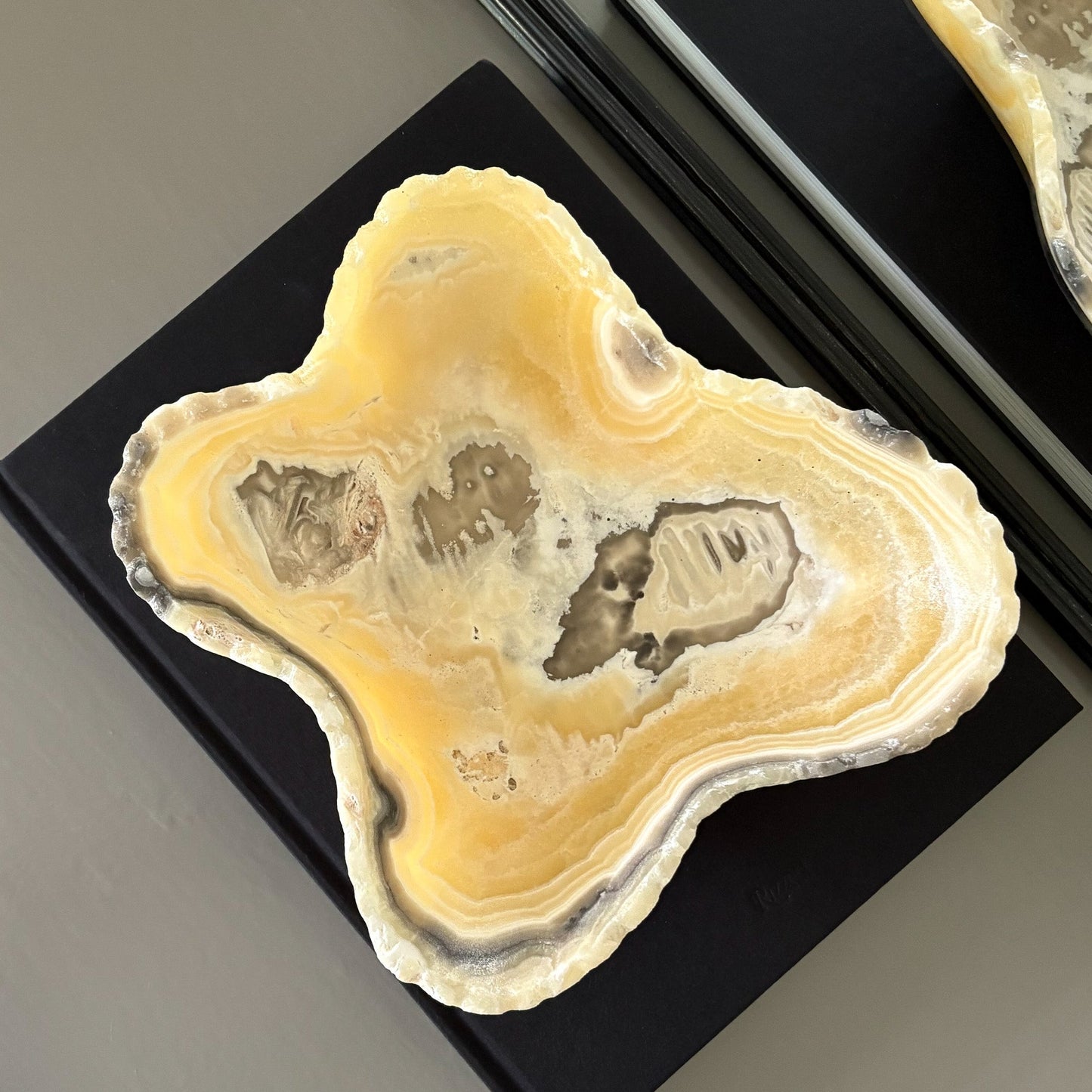 Hand Carved Zebra Onyx Bowl
