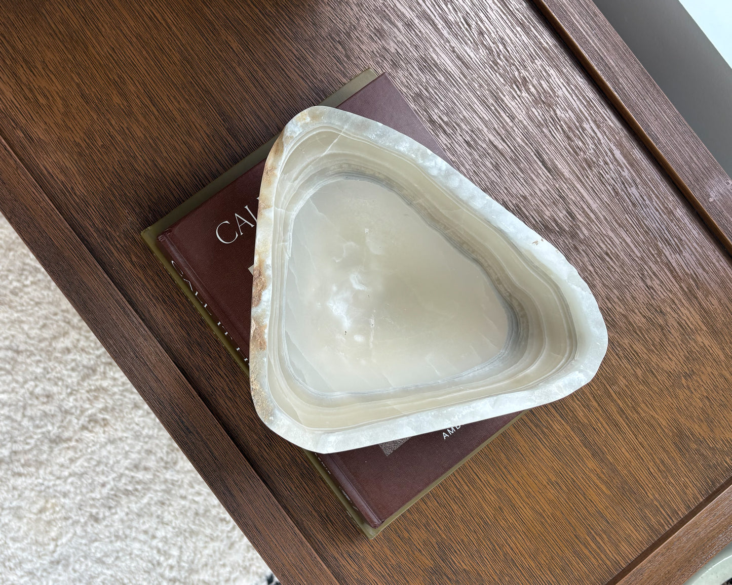 Handcrafted grey onyx bowl for luxury home decor