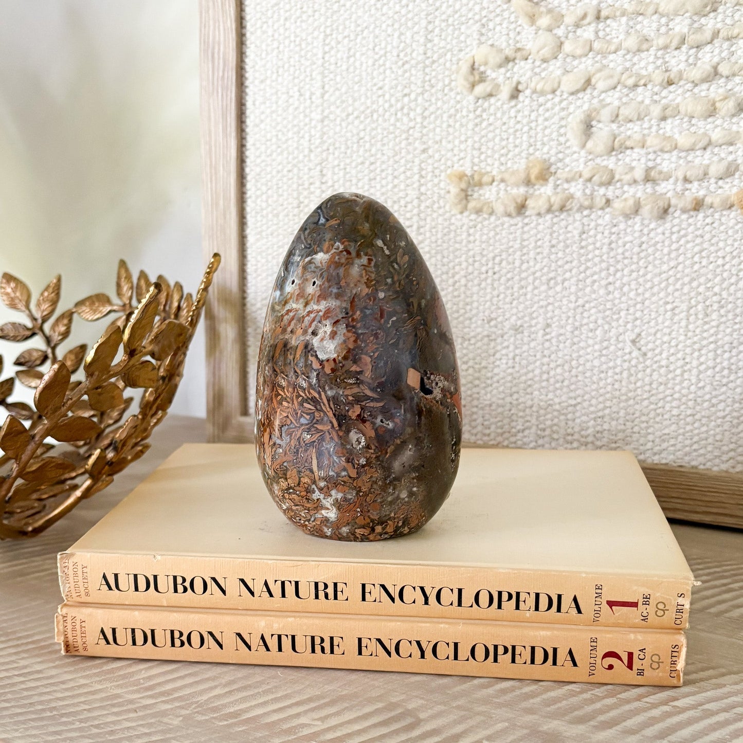 decorative madagascar ibis jasper freeform, neutral home accents