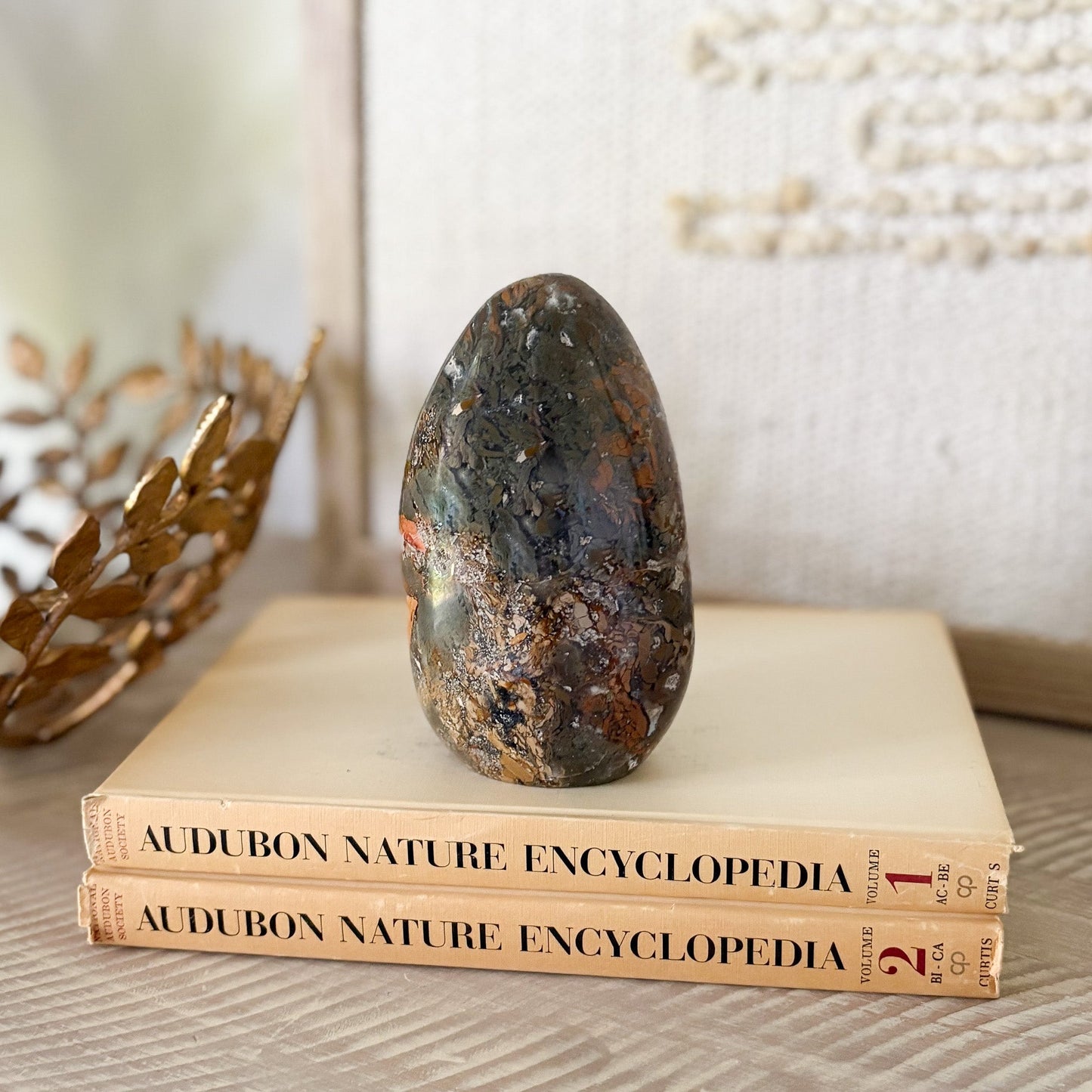 decorative brecciated jasper statue, nautral home accents, neutral home decor