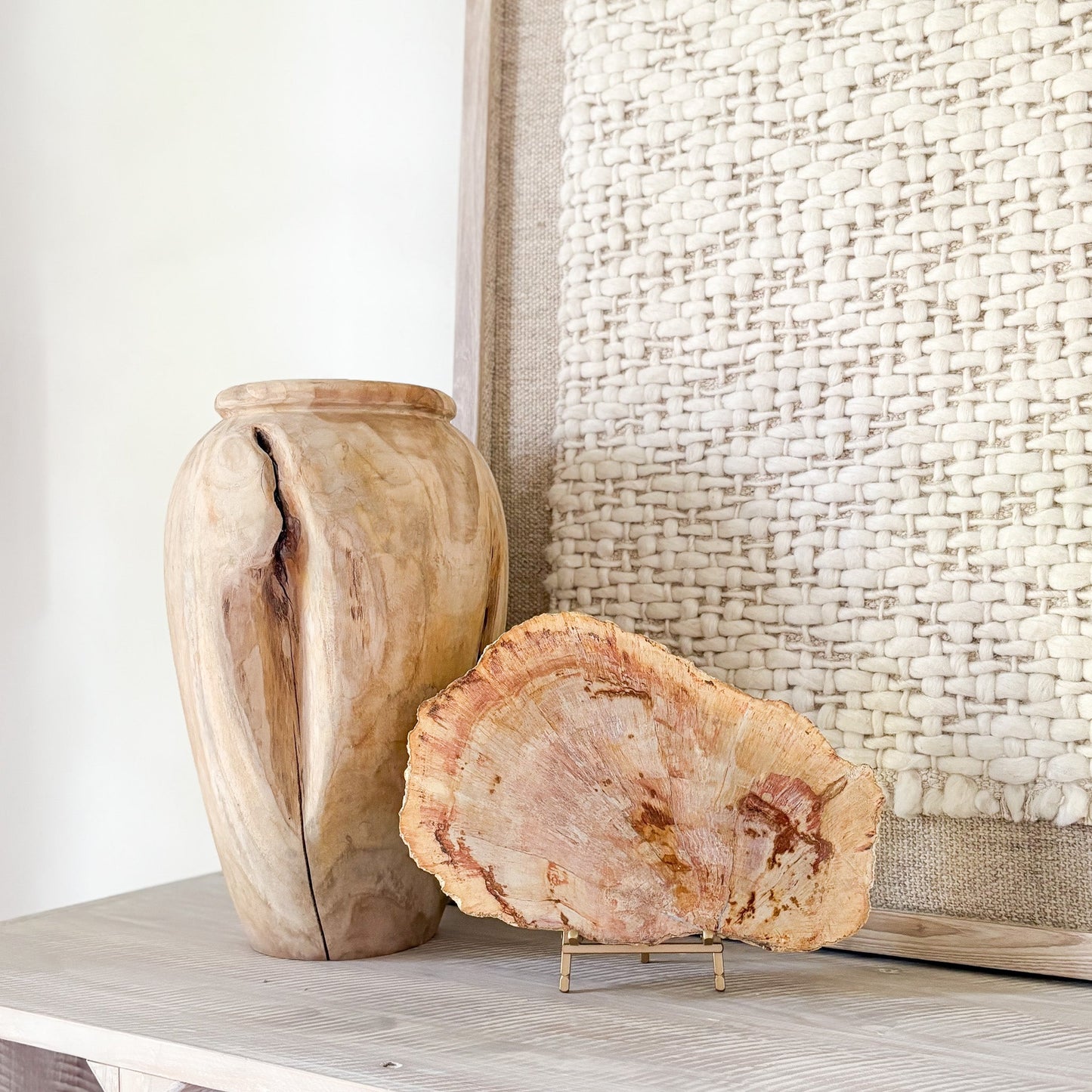 petrified wood home accents
