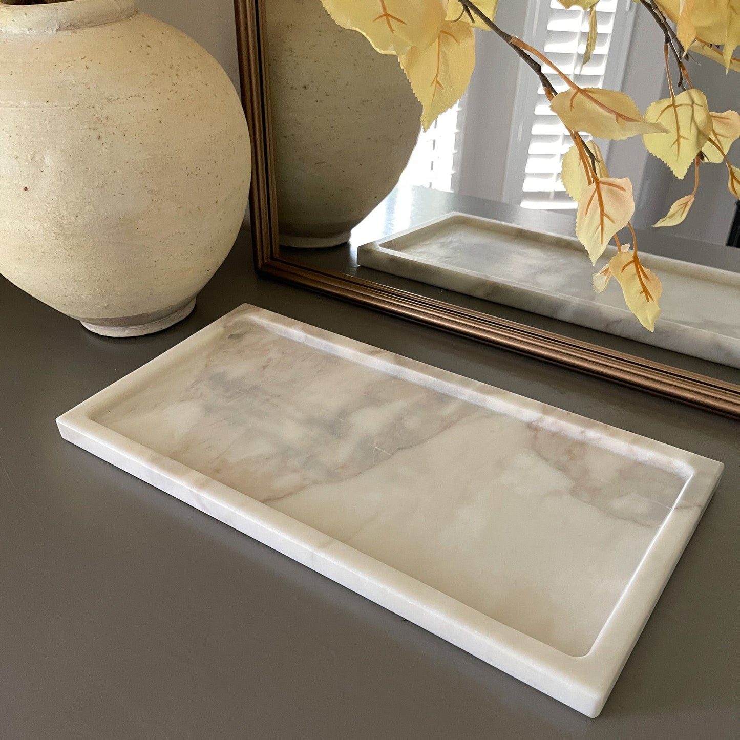 marble nightstand tray