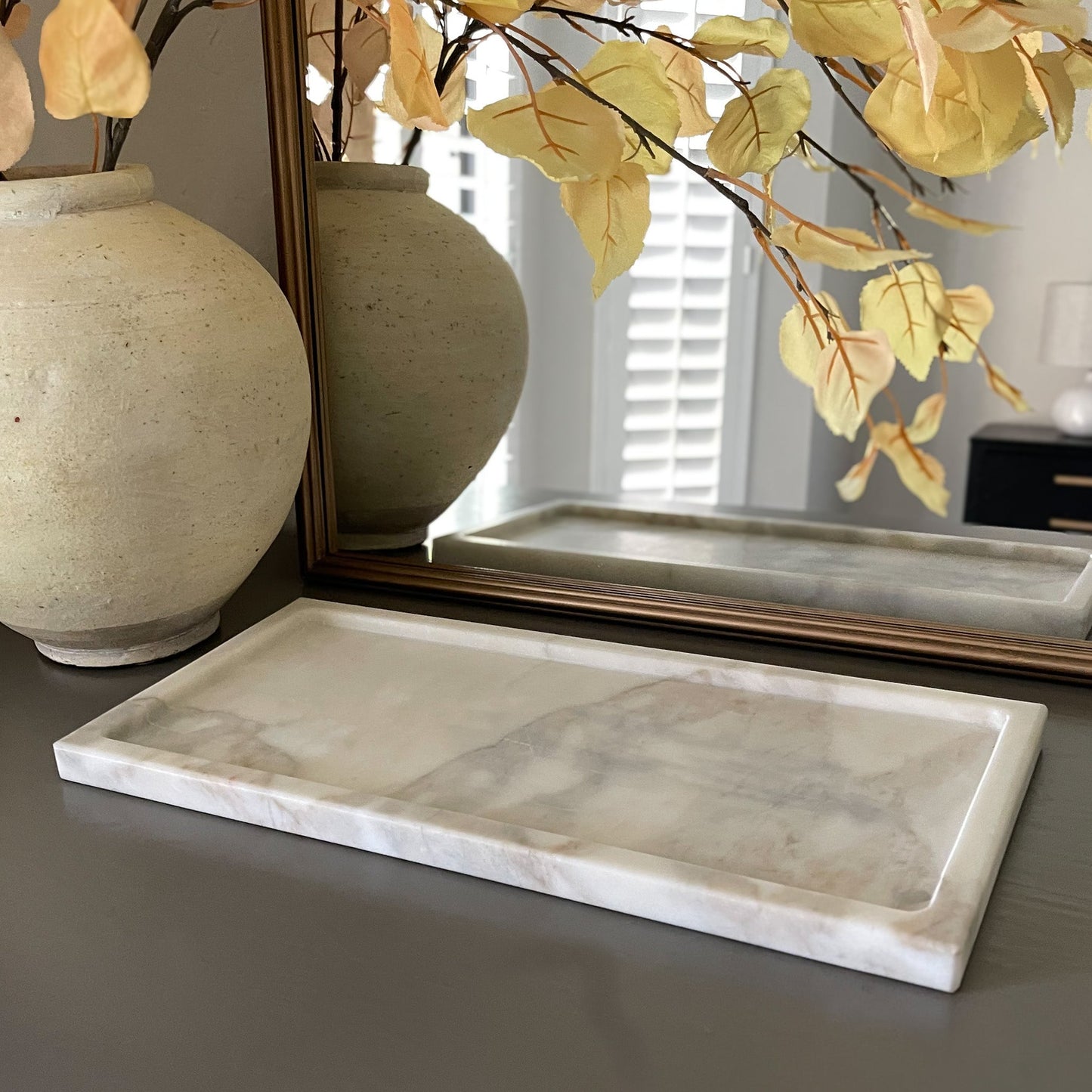 marble coffee table tray