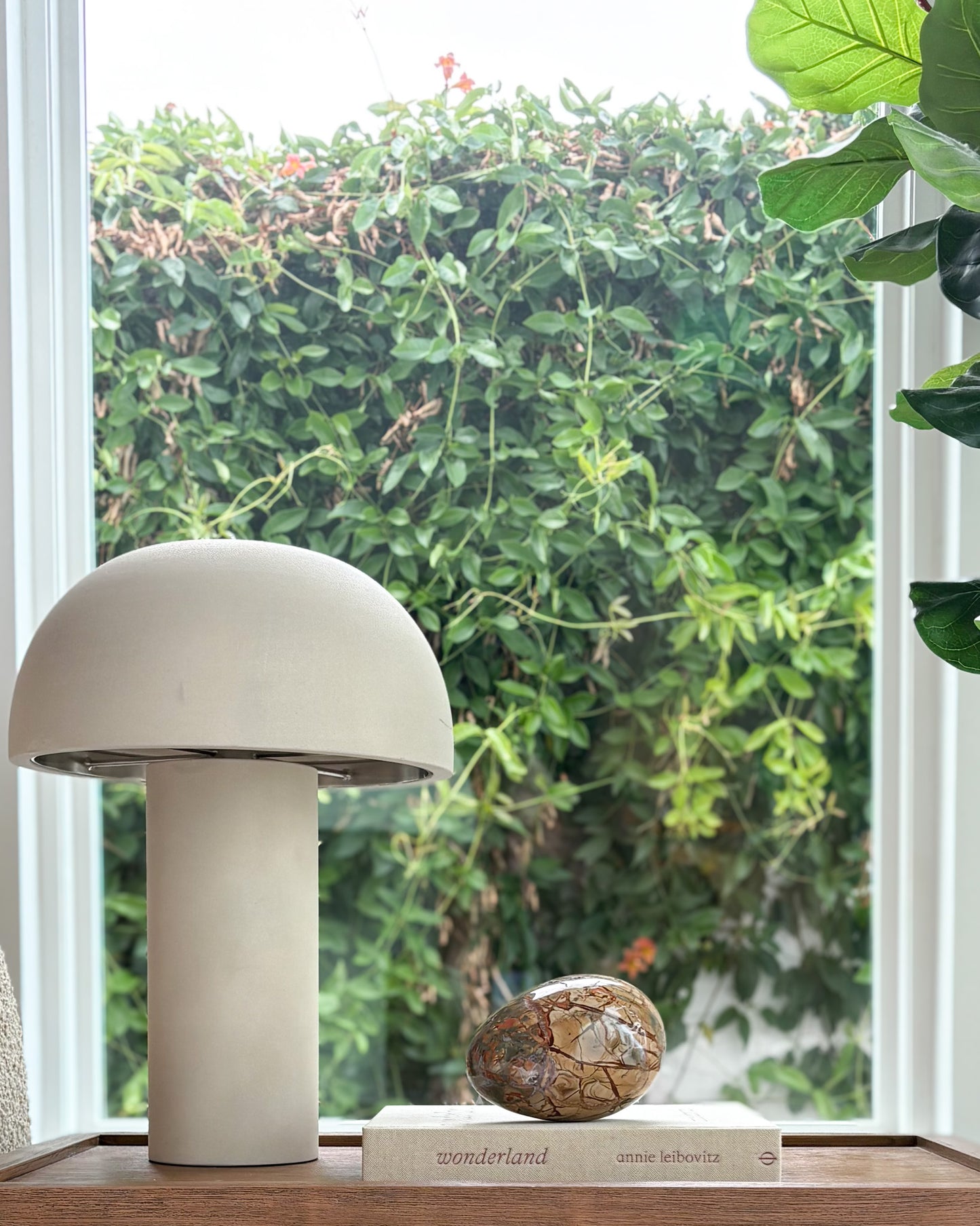 Hand-polished Ibis Jasper egg crafted from natural stone with one-of-a-kind markings