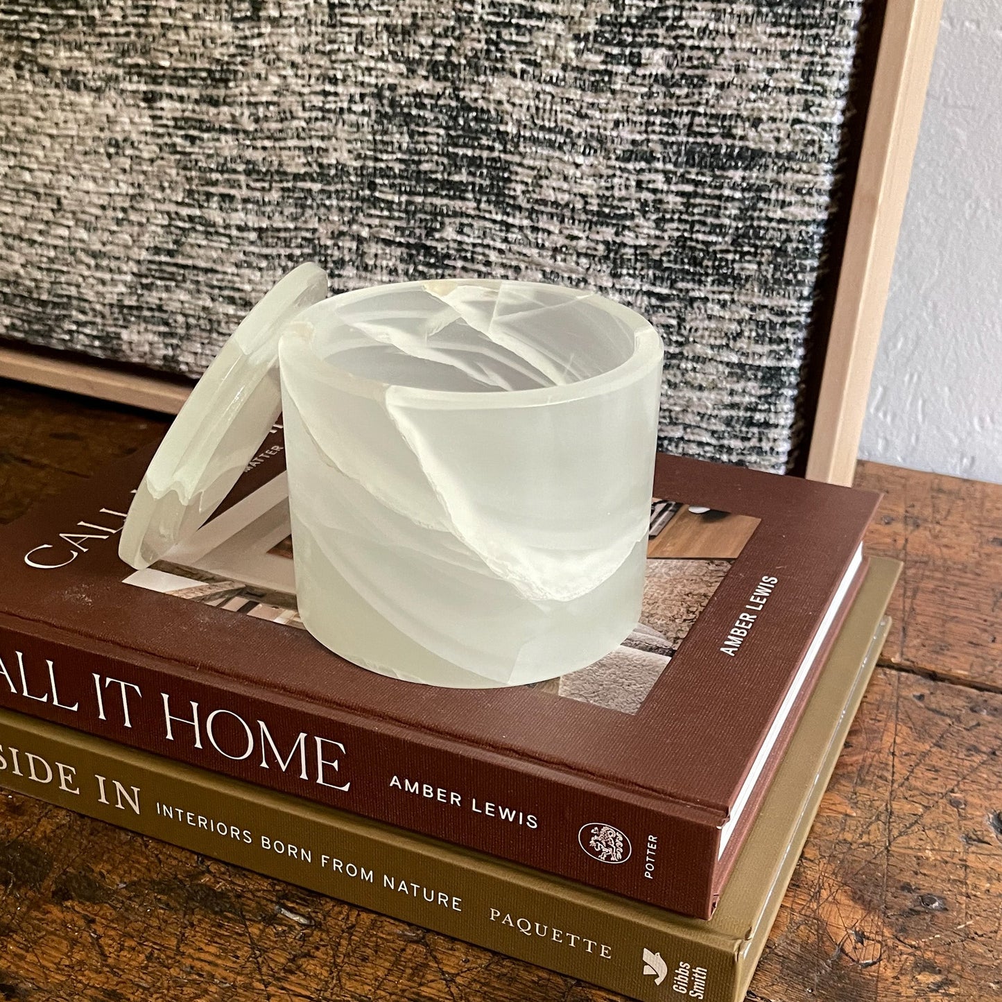 decorative onyx stone box with lid