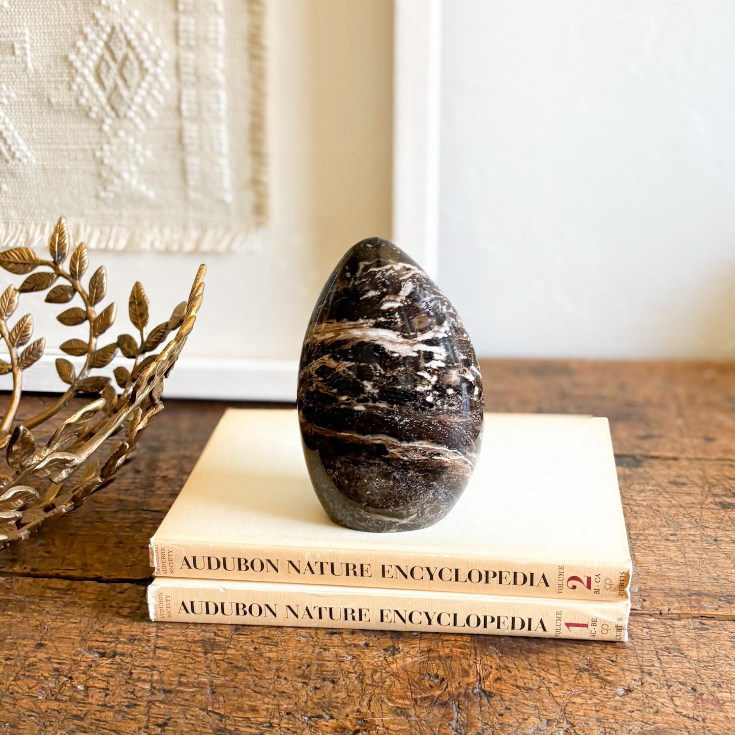 decorative black opal statue