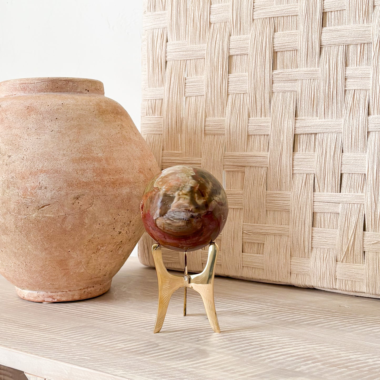 petrified wood crystal ball