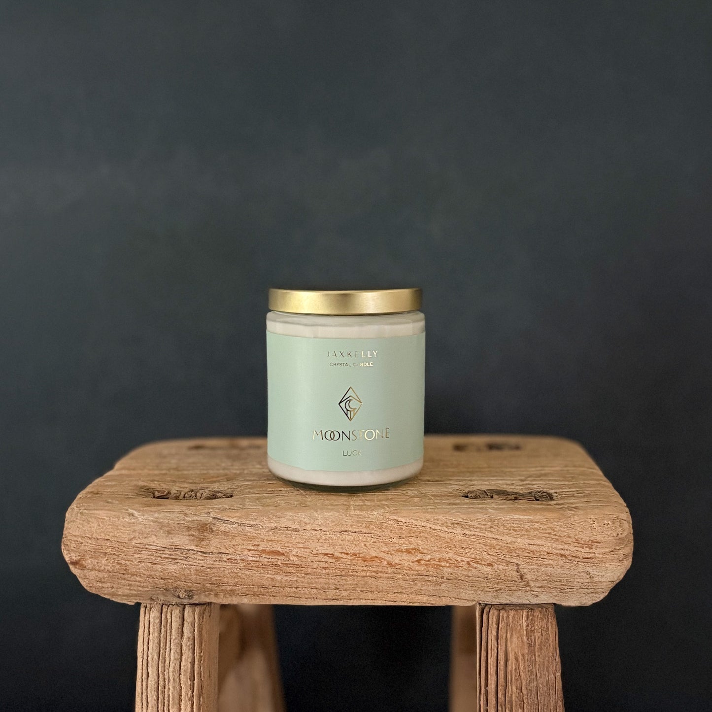 Moonstone Crystal Candle