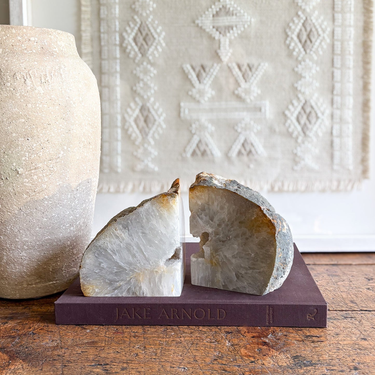 natural stone bookend pair