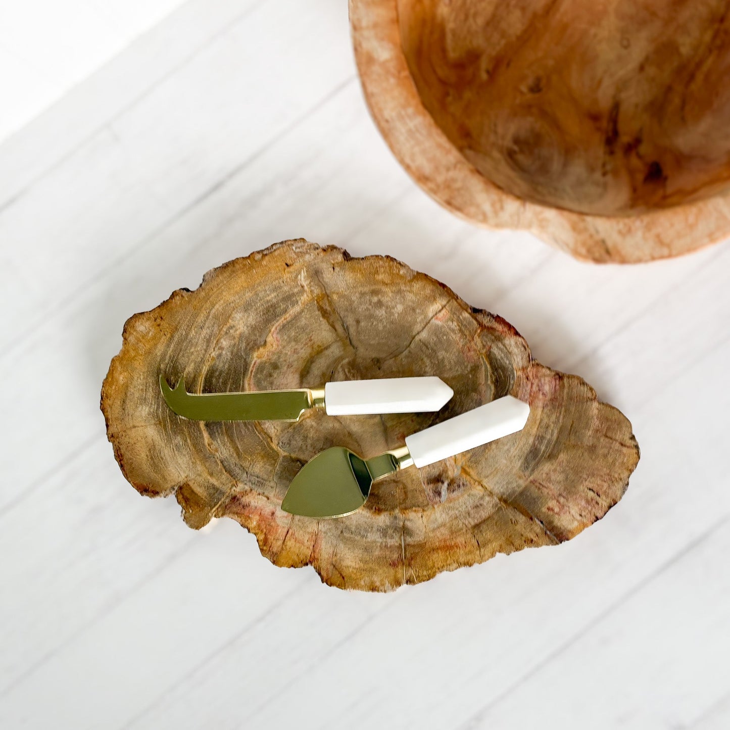 petrified wood kitchen accents