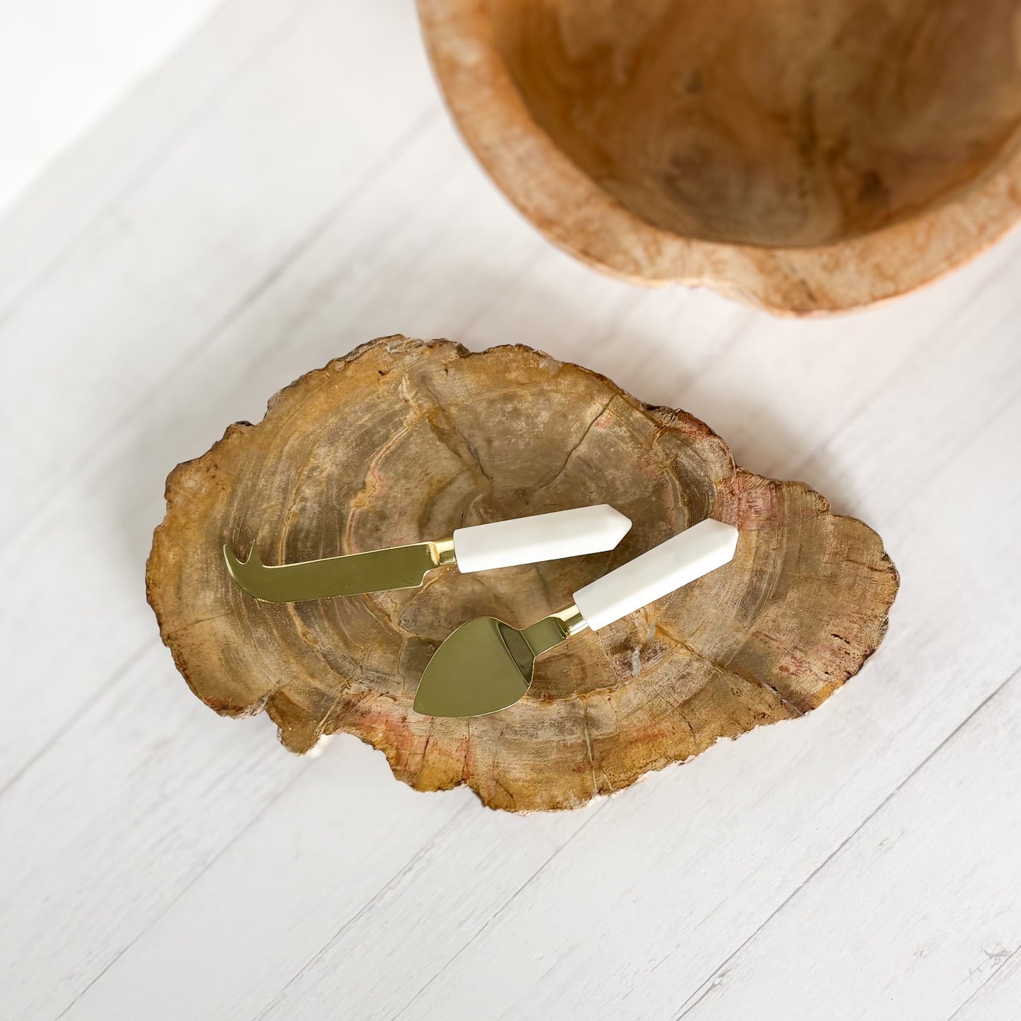petrified wood charcuterie board