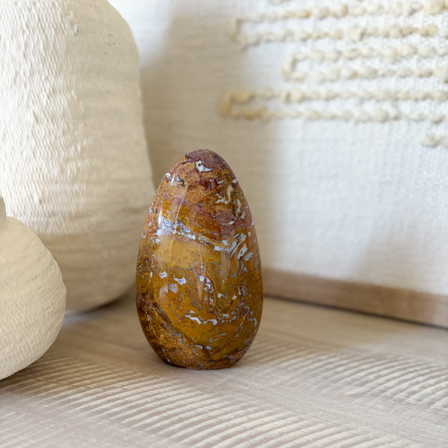 gold ocean jasper statue