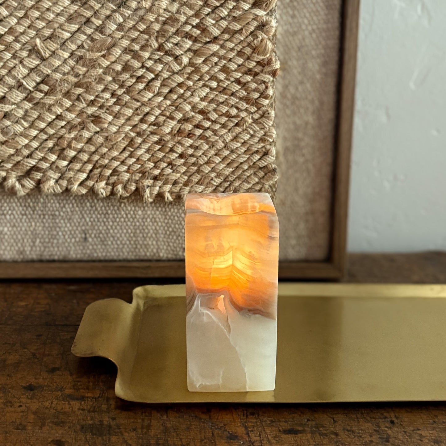 decorative onyx candle holder