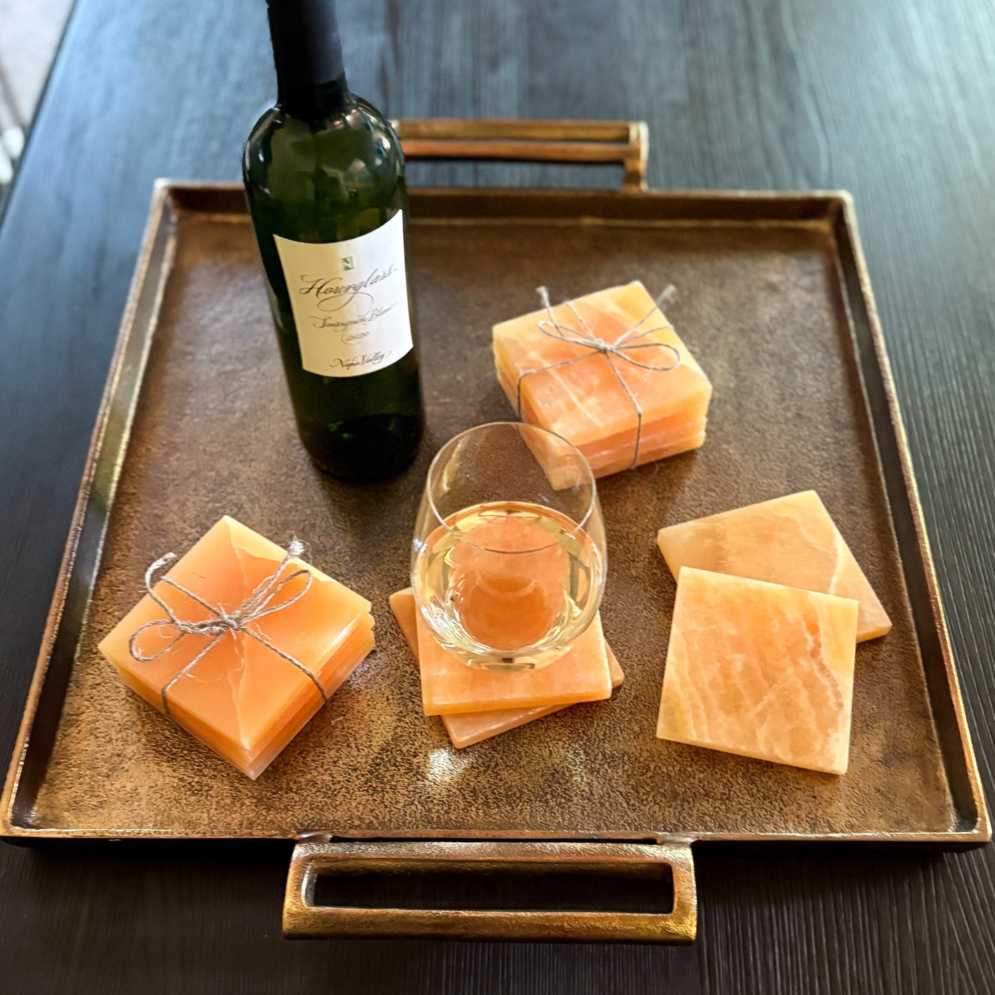 orange stone coasters