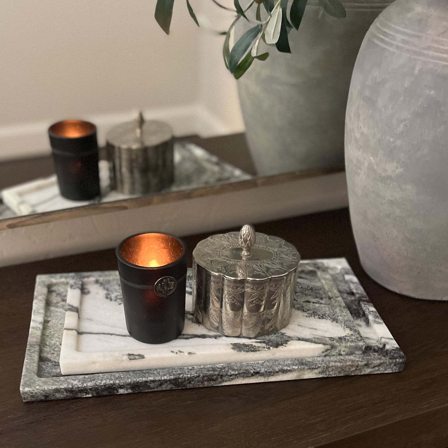 marble home decor, decoritive black and white marble tray