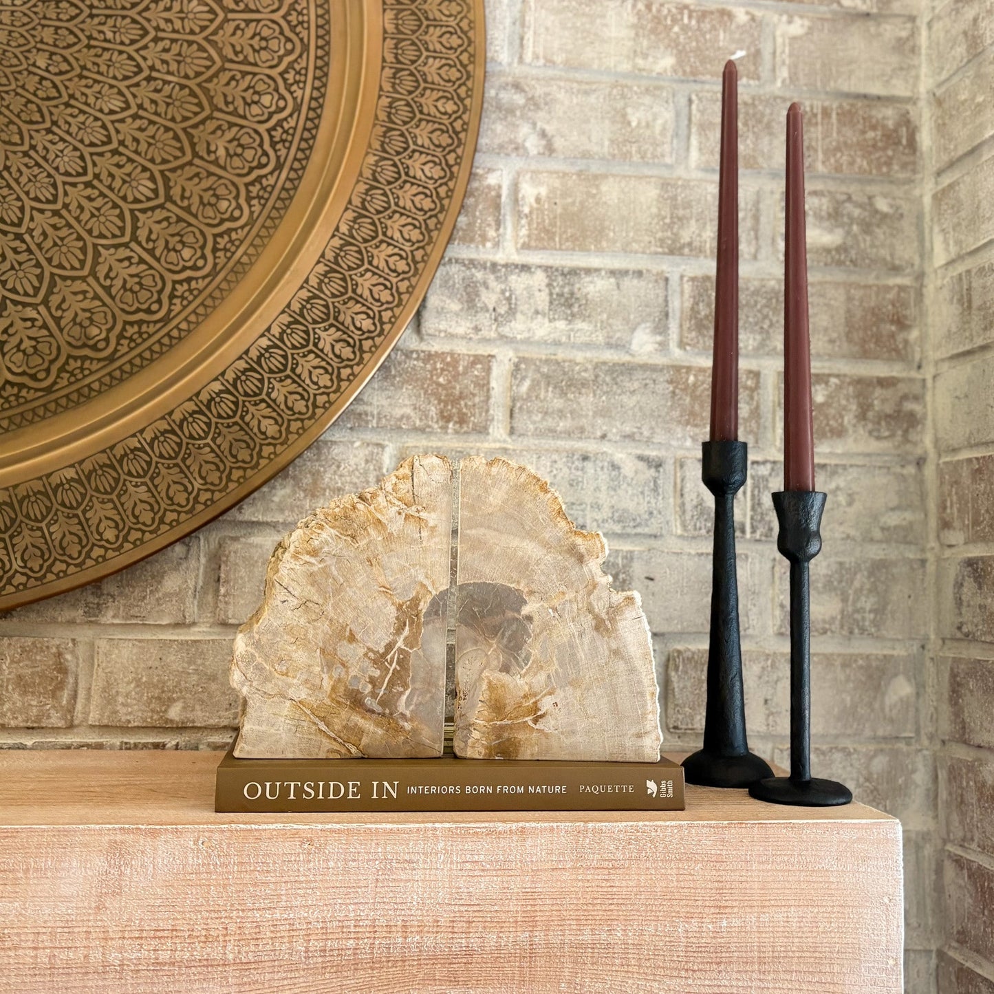 natural stone bookend pair