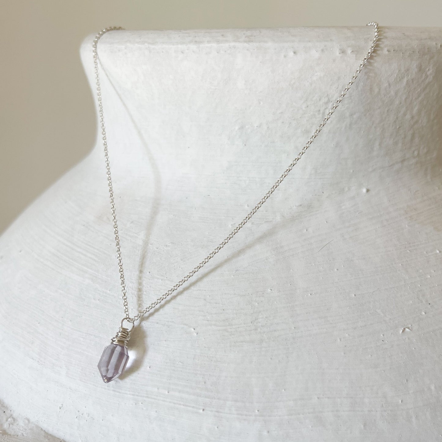 boho crystal necklace